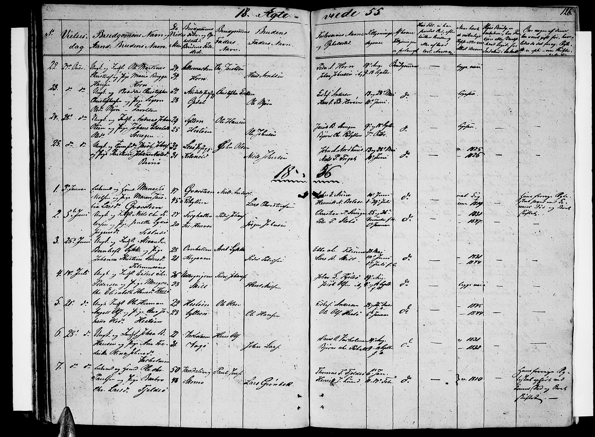 Ministerialprotokoller, klokkerbøker og fødselsregistre - Nordland, SAT/A-1459/813/L0211: Parish register (copy) no. 813C03, 1842-1863, p. 126