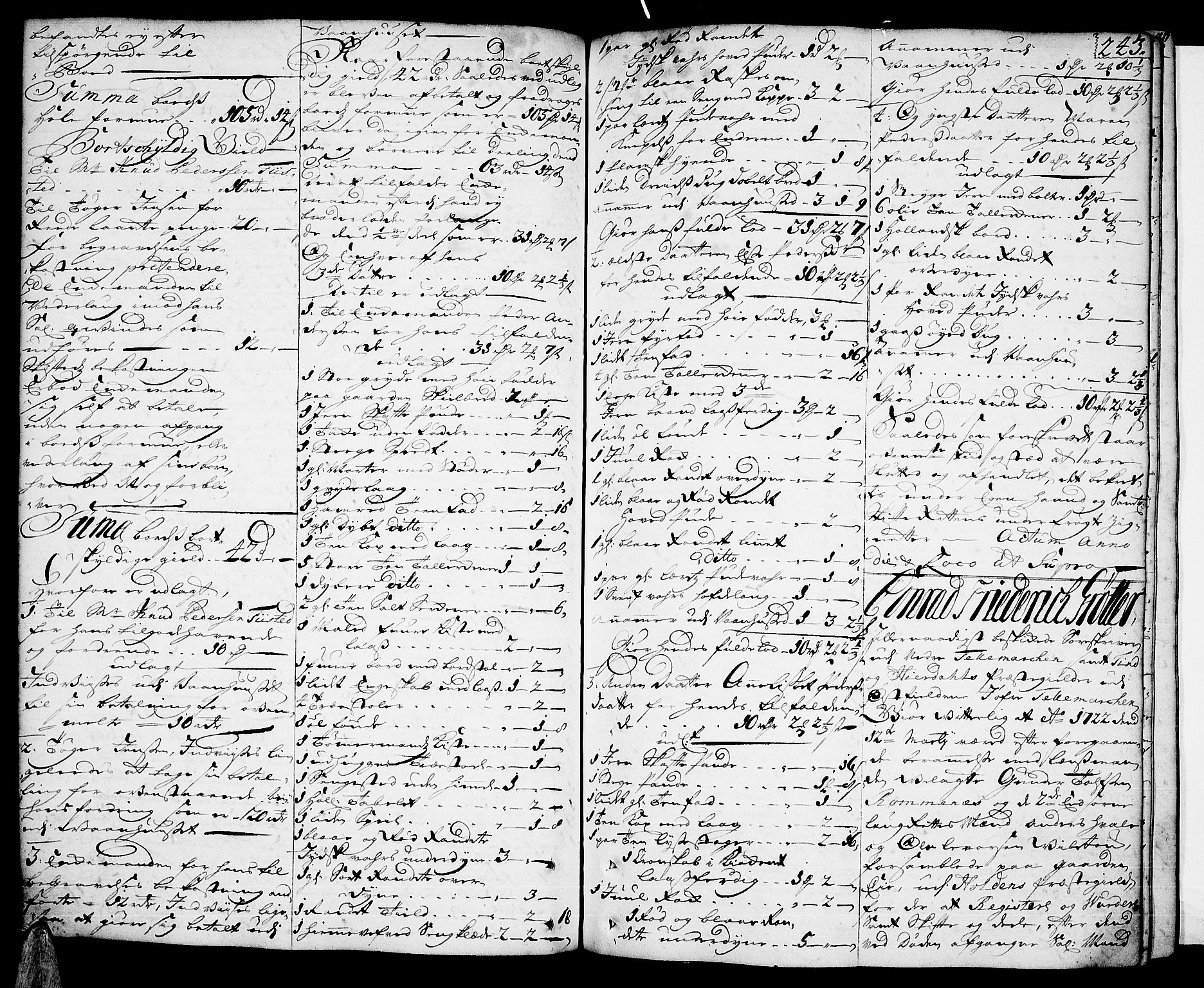 Nedre Telemark sorenskriveri, AV/SAKO-A-135/H/Hb/Hba/L0008: Skifteprotokoll, 1720-1727, p. 242b-243a