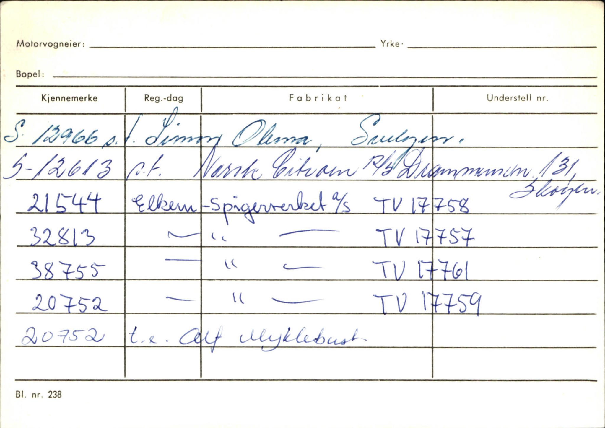 Statens vegvesen, Sogn og Fjordane vegkontor, AV/SAB-A-5301/4/F/L0133: Eigarregister Bremanger A-Å. Gaular A-H, 1945-1975, p. 132