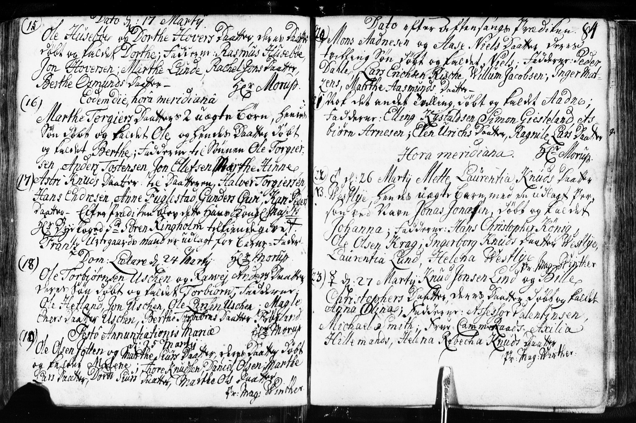 Domkirken sokneprestkontor, AV/SAST-A-101812/001/30/30BB/L0003: Parish register (copy) no. B 3, 1733-1751, p. 84