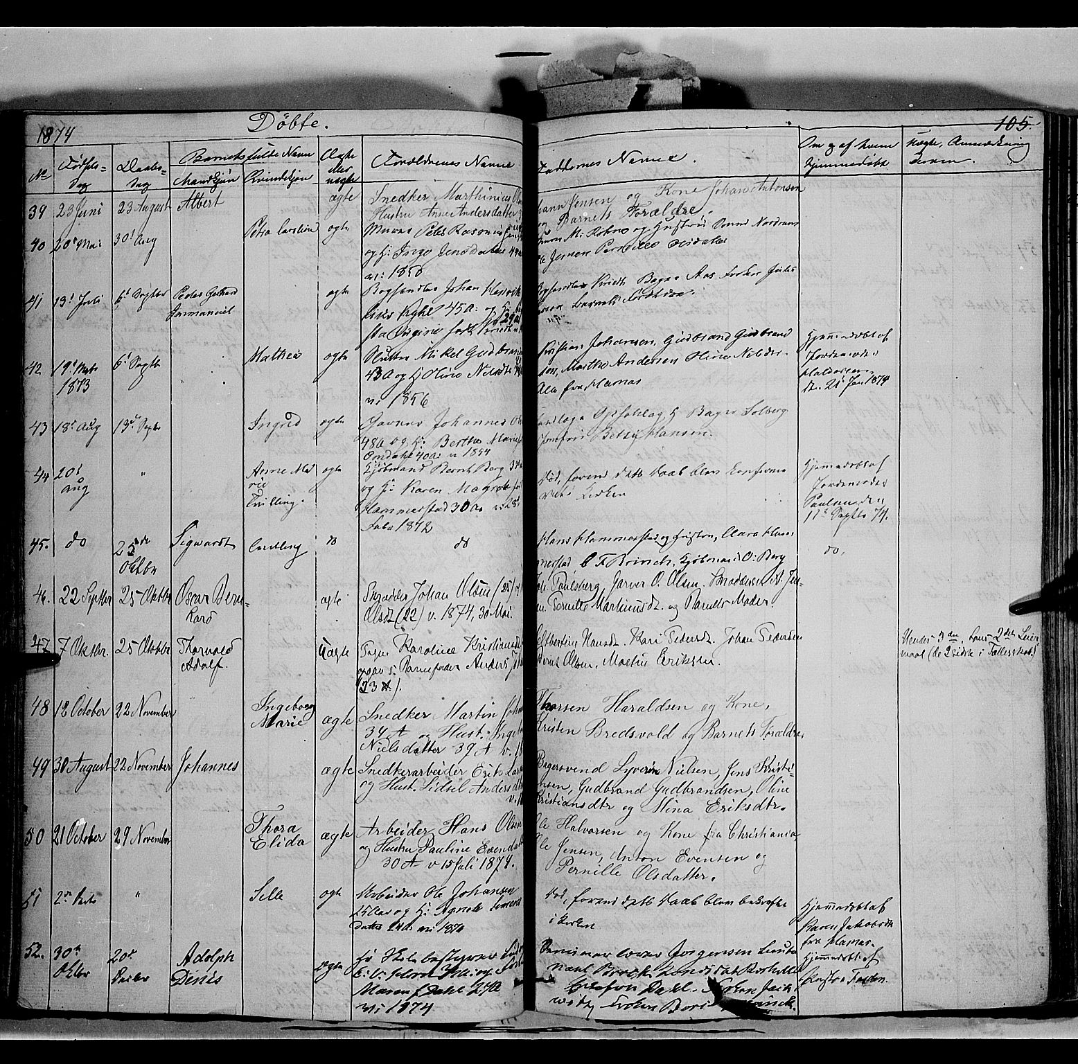 Vang prestekontor, Hedmark, AV/SAH-PREST-008/H/Ha/Haa/L0011: Parish register (official) no. 11, 1852-1877, p. 105