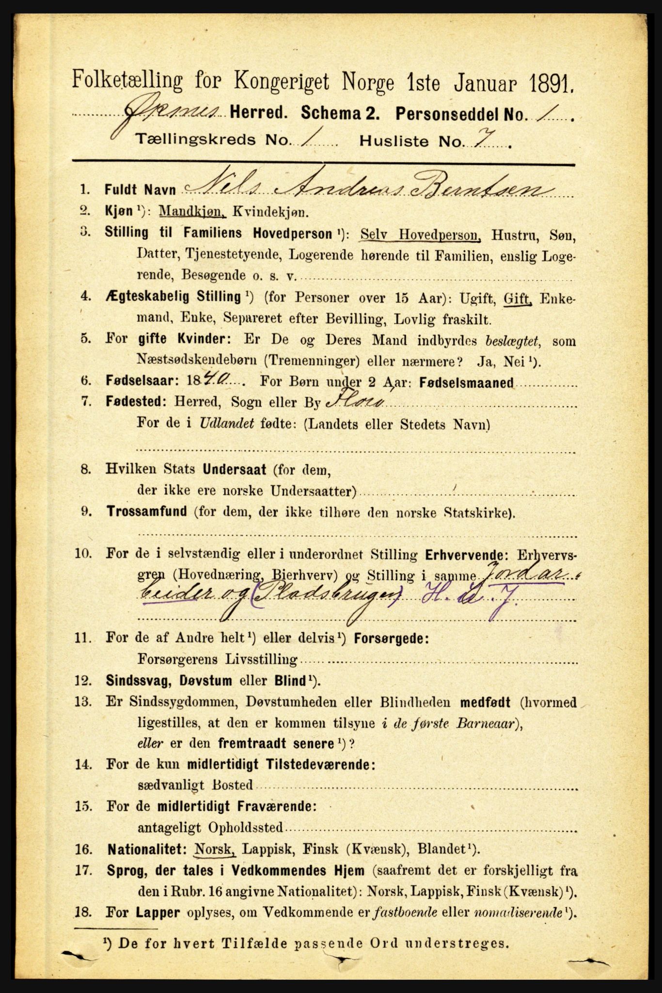 RA, 1891 census for 1868 Øksnes, 1891, p. 123