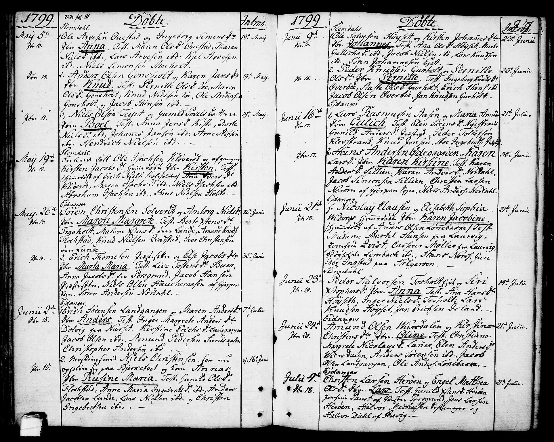 Eidanger kirkebøker, SAKO/A-261/F/Fa/L0006: Parish register (official) no. 6, 1764-1814, p. 87