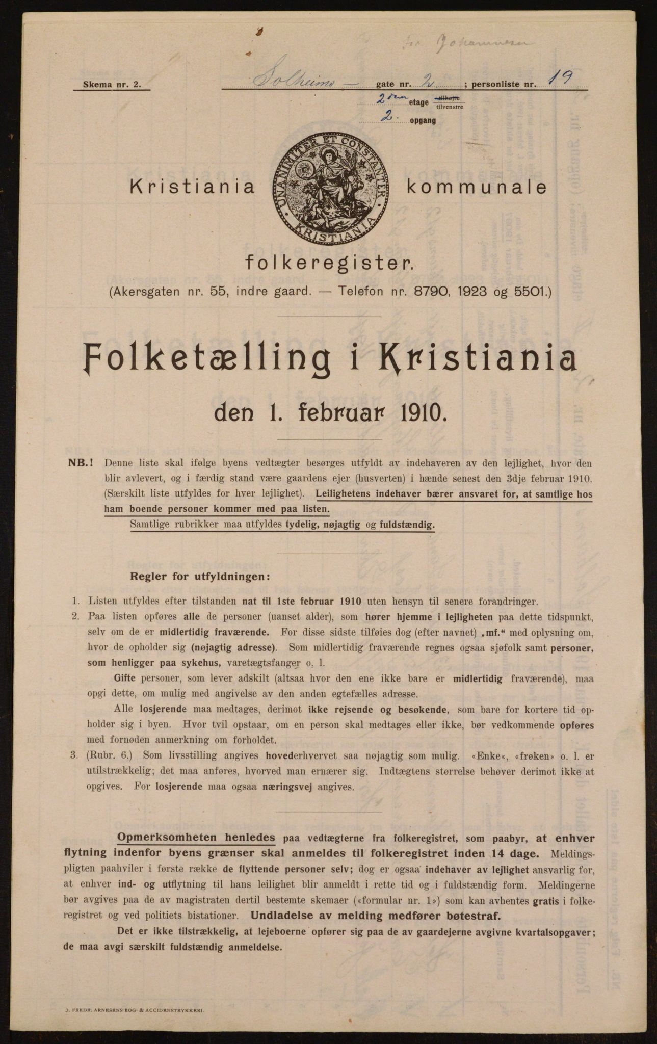 OBA, Municipal Census 1910 for Kristiania, 1910, p. 94870