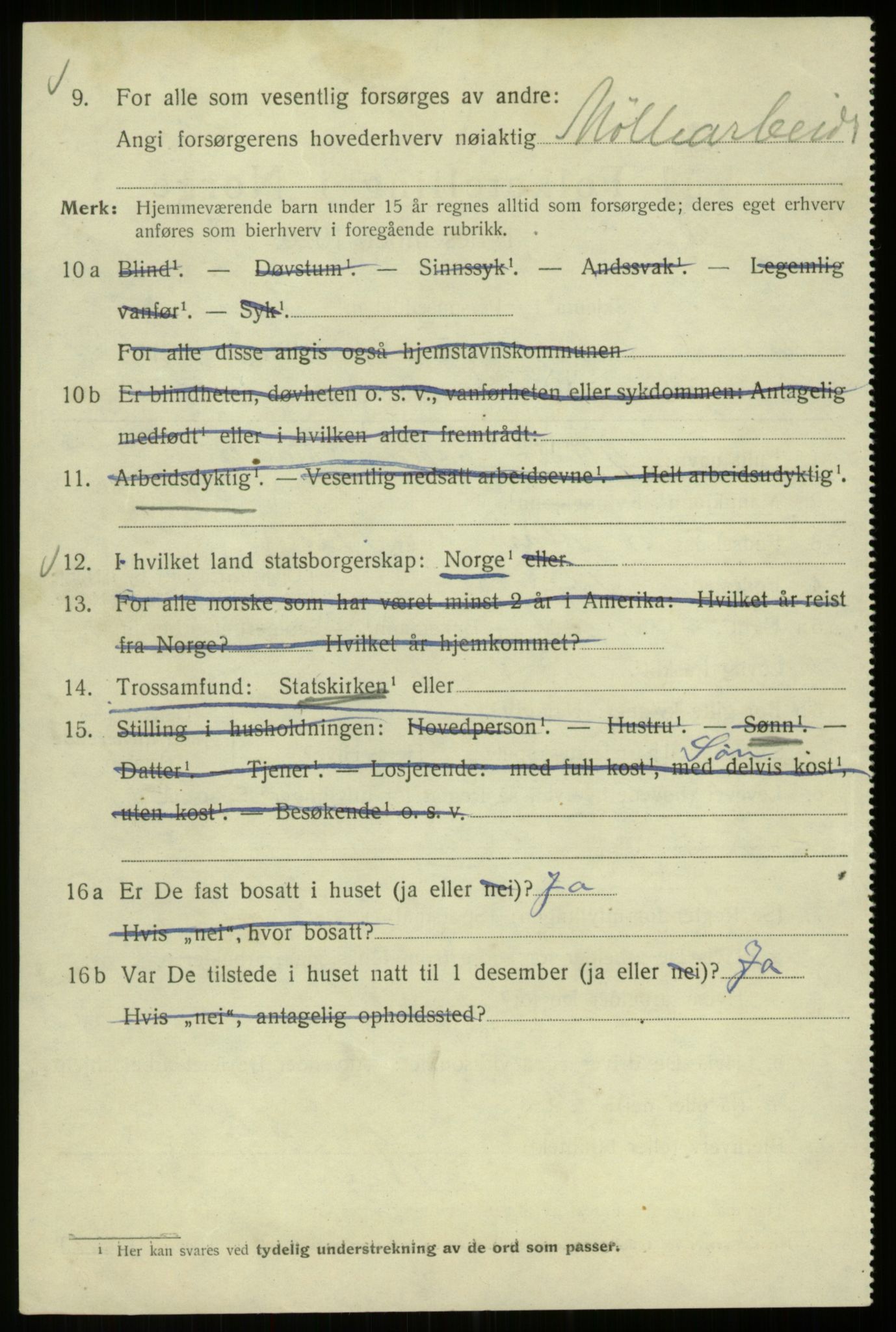 SAB, 1920 census for Bergen, 1920, p. 202043