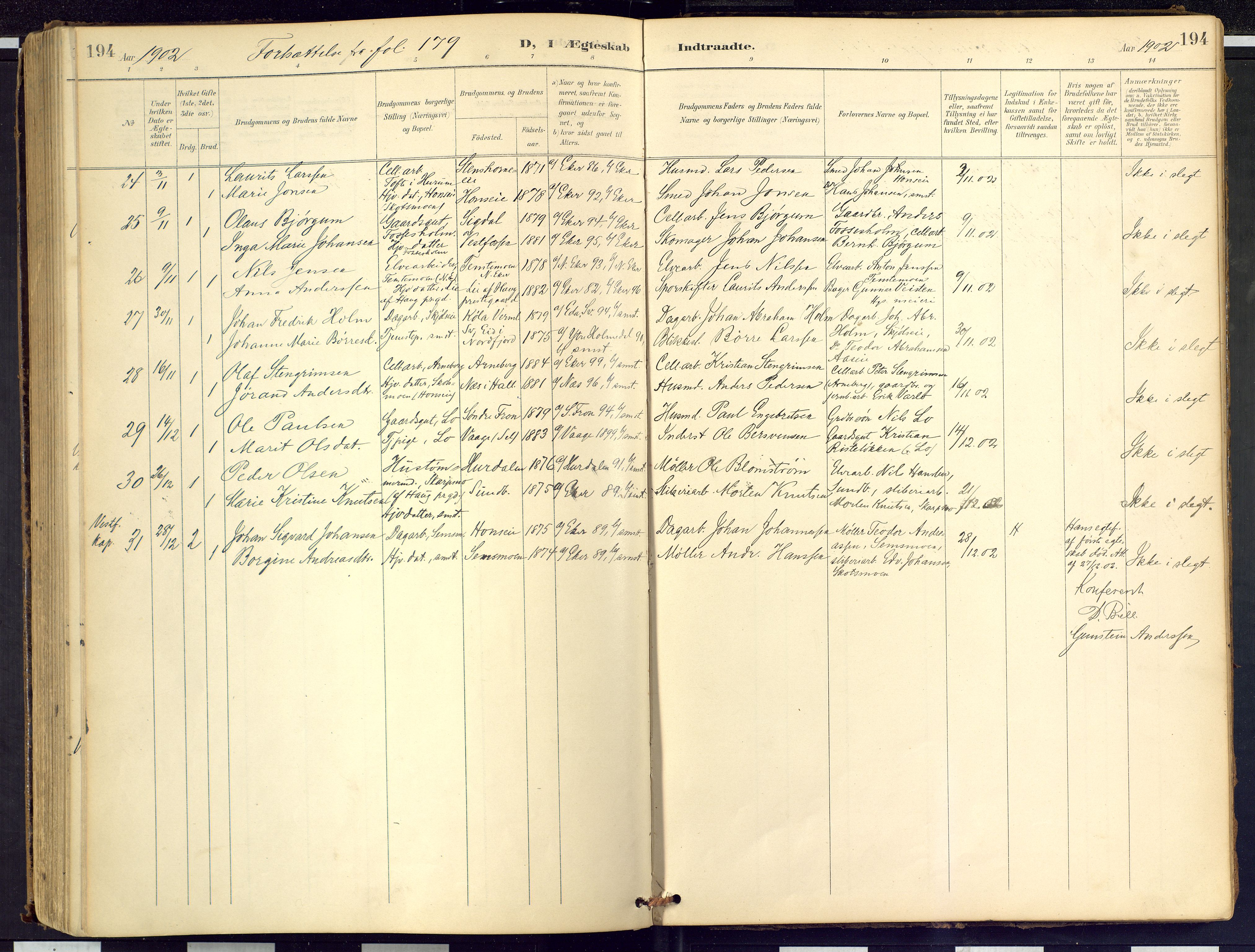 Eiker kirkebøker, SAKO/A-4/G/Ga/L0007: Parish register (copy) no. I 7, 1893-1902, p. 194