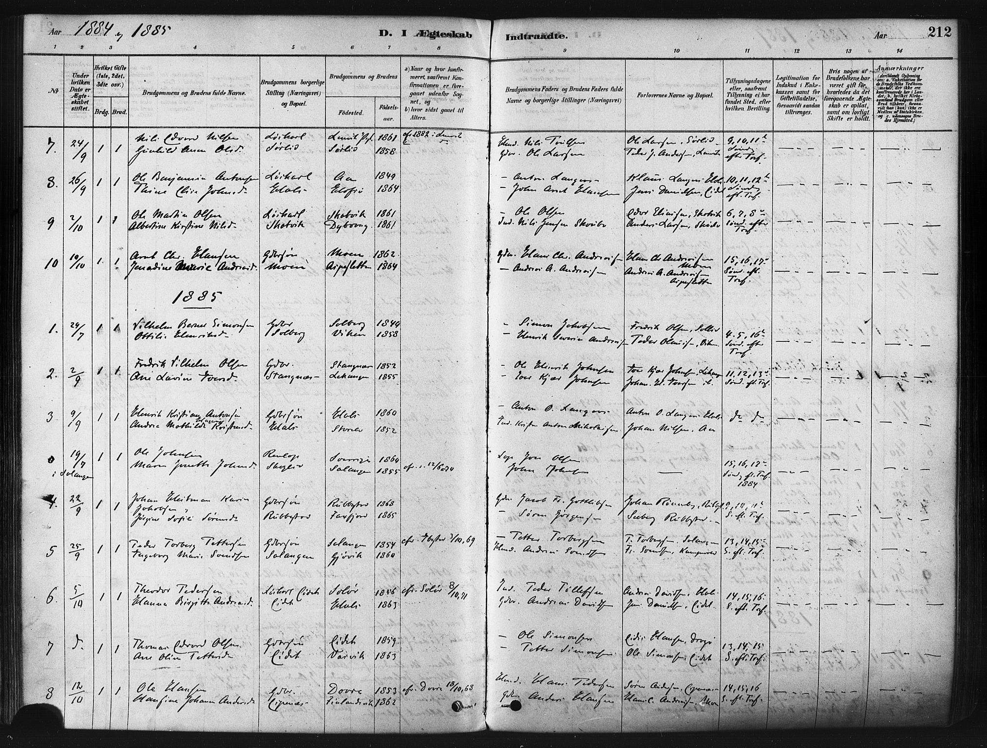 Tranøy sokneprestkontor, SATØ/S-1313/I/Ia/Iaa/L0009kirke: Parish register (official) no. 9, 1878-1904, p. 212