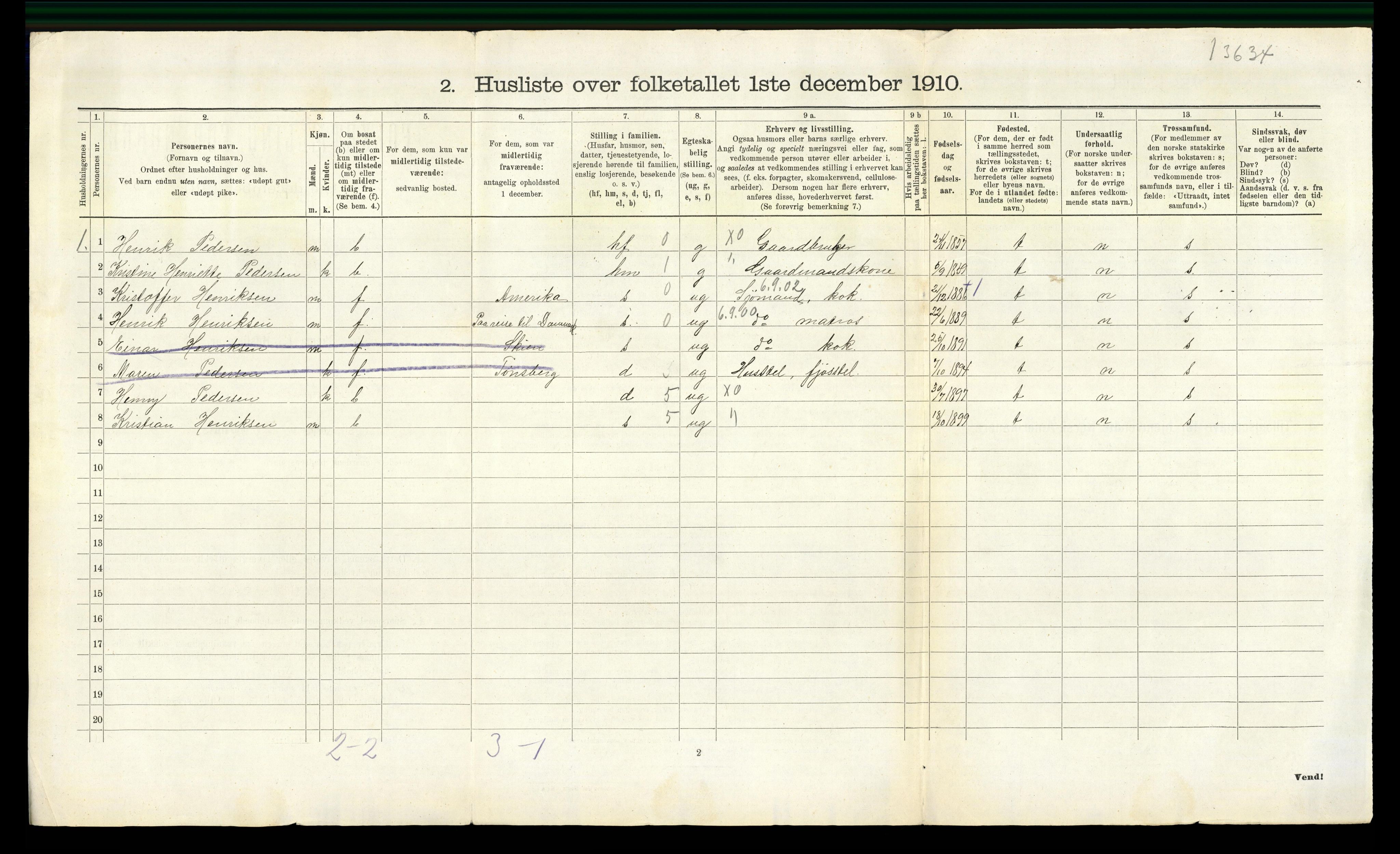 RA, 1910 census for Nøtterøy, 1910, p. 1619