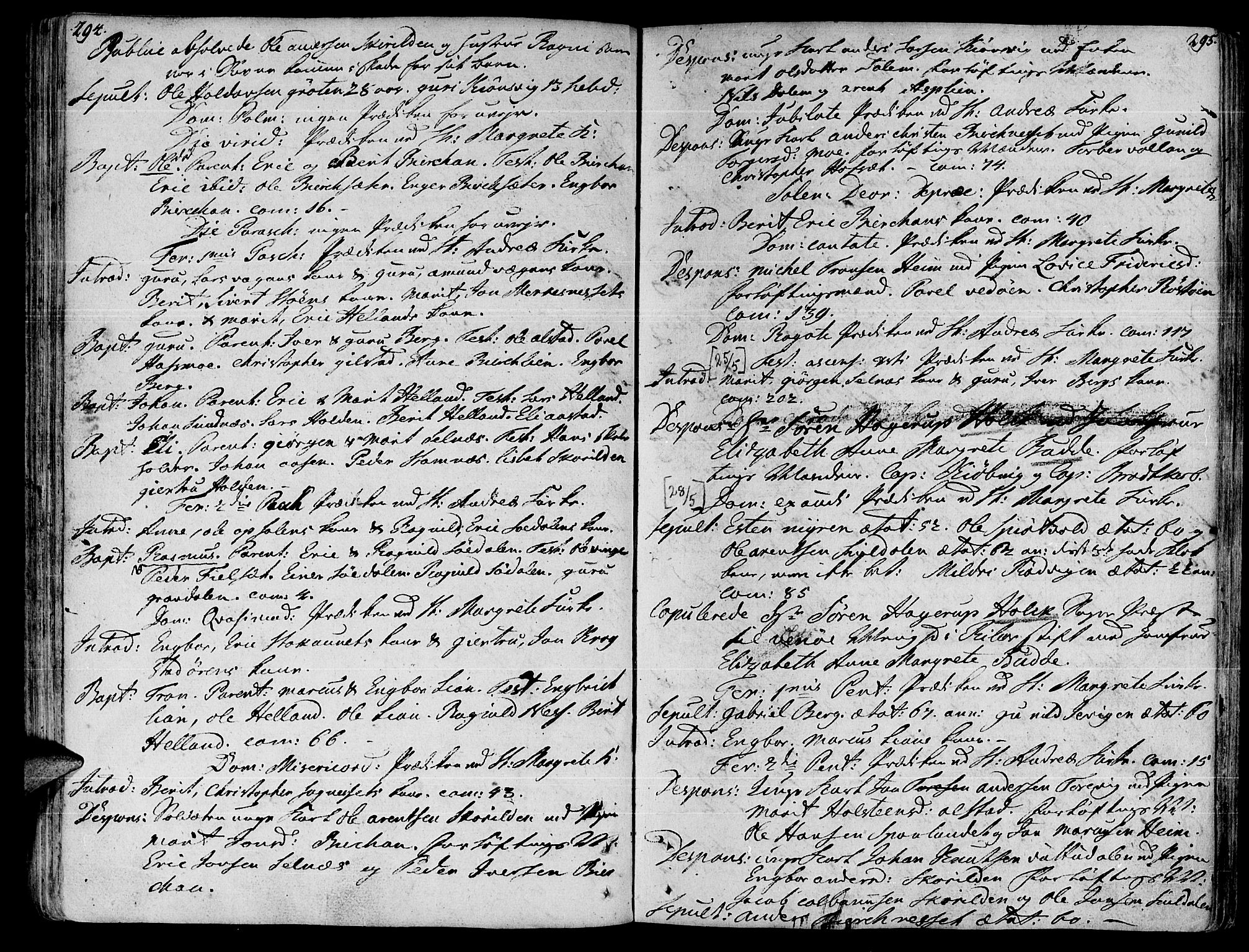 Ministerialprotokoller, klokkerbøker og fødselsregistre - Sør-Trøndelag, SAT/A-1456/630/L0489: Parish register (official) no. 630A02, 1757-1794, p. 194-195