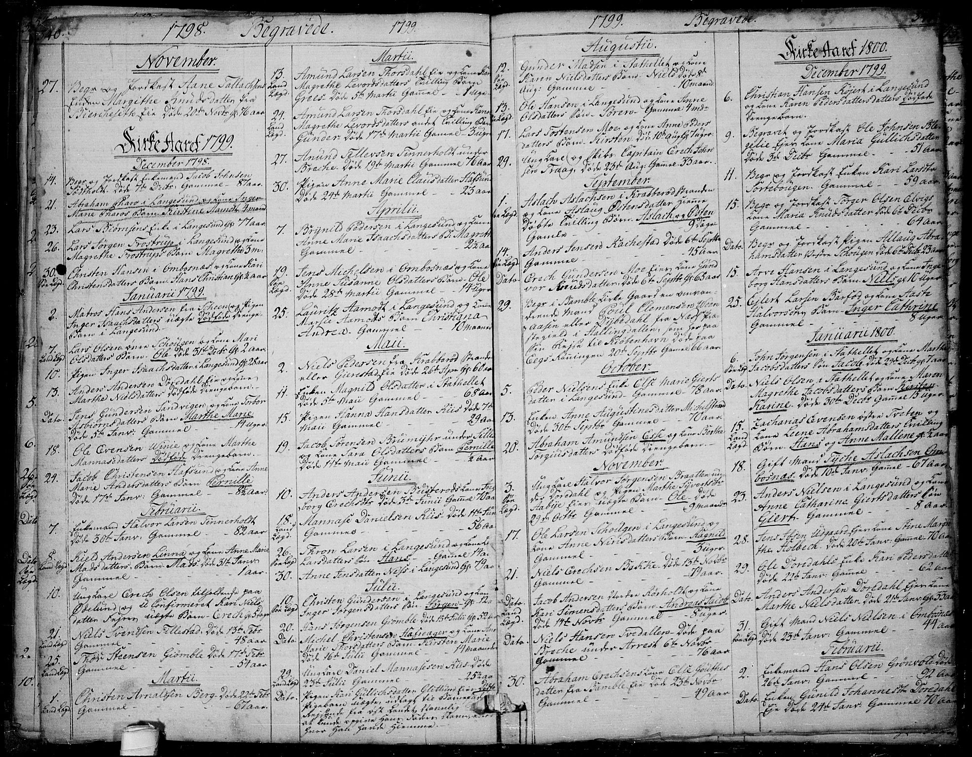 Bamble kirkebøker, SAKO/A-253/F/Fa/L0002: Parish register (official) no. I 2, 1775-1814, p. 540-541