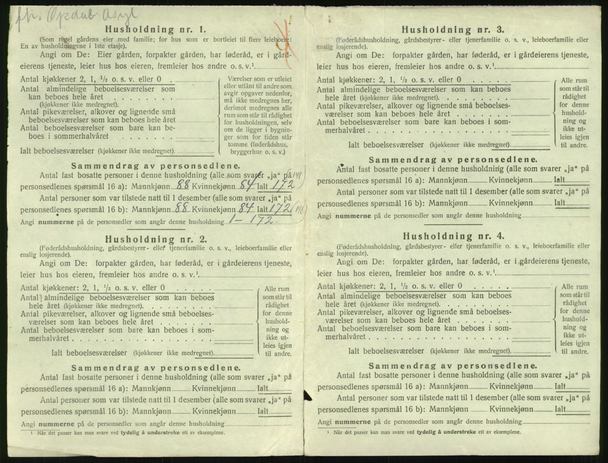 SAT, 1920 census for Bolsøy, 1920, p. 900