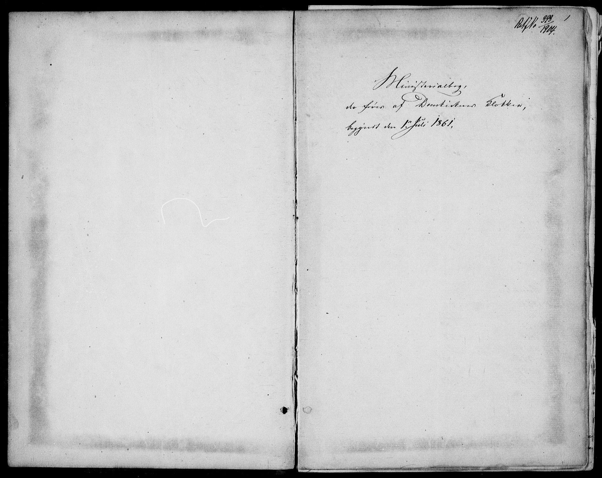 Kristiansand domprosti, SAK/1112-0006/F/Fb/L0012: Parish register (copy) no. B 12, 1861-1870, p. 1