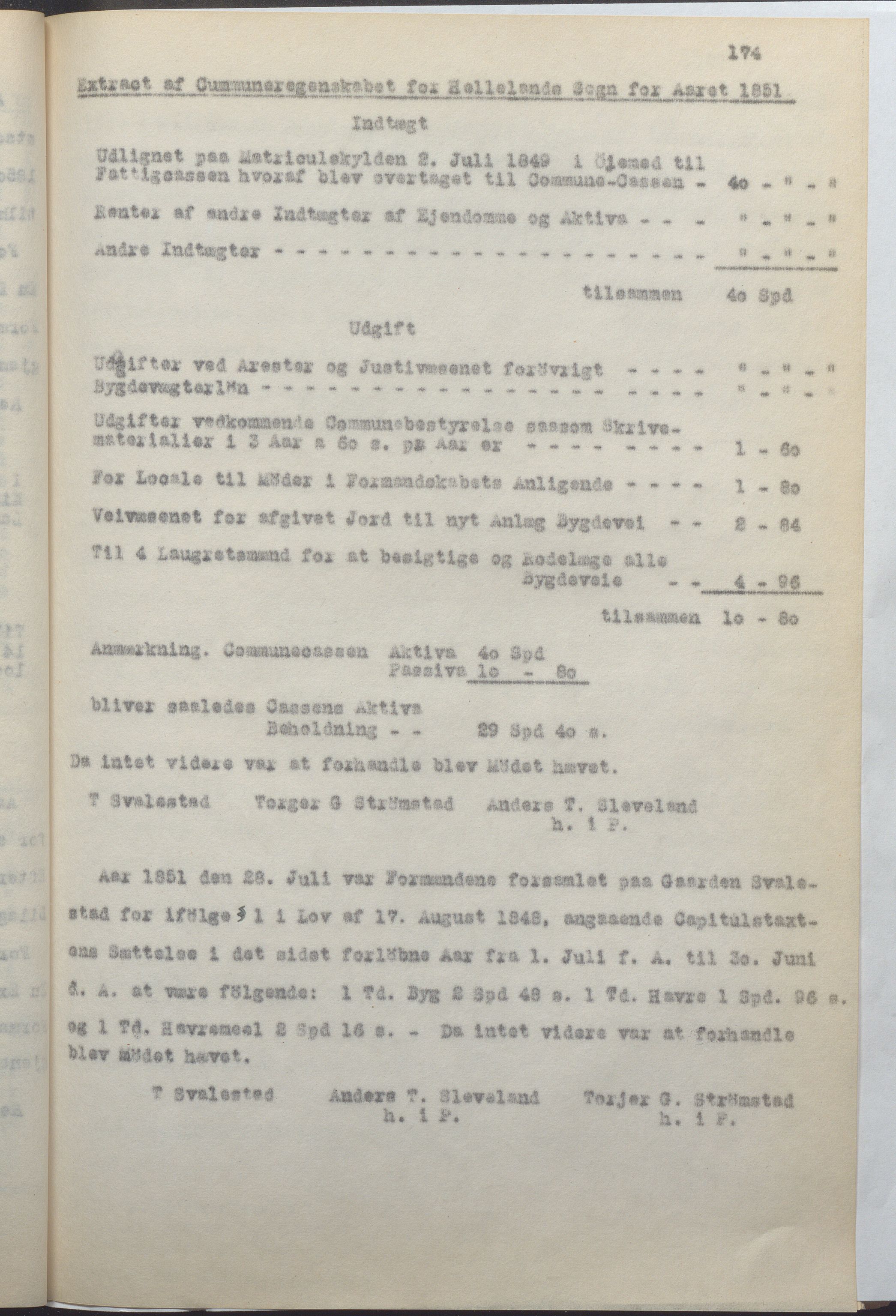 Helleland kommune - Formannskapet, IKAR/K-100479/A/Ab/L0001: Avskrift av møtebok, 1837-1866, p. 174