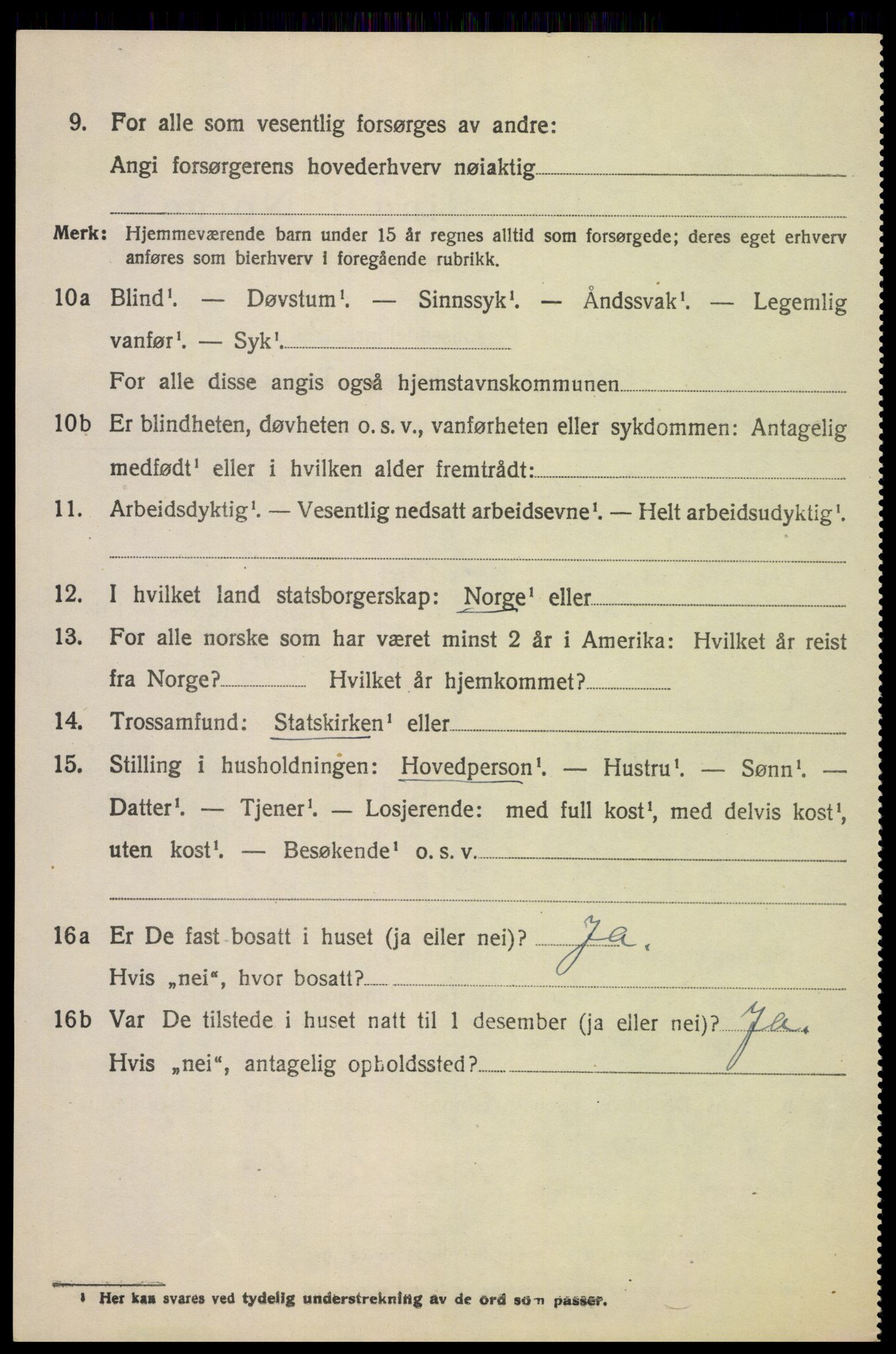 SAH, 1920 census for Vardal, 1920, p. 4876