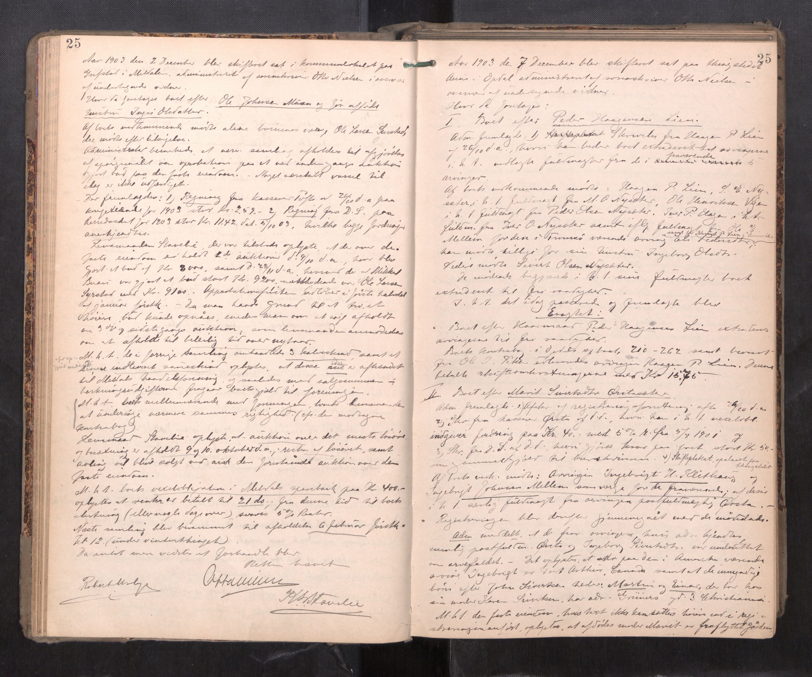 Orkdal sorenskriveri, AV/SAT-A-4169/1/3/3B/L0011: Skiftebehandlingsprotokoll, 1902-1914, p. 25