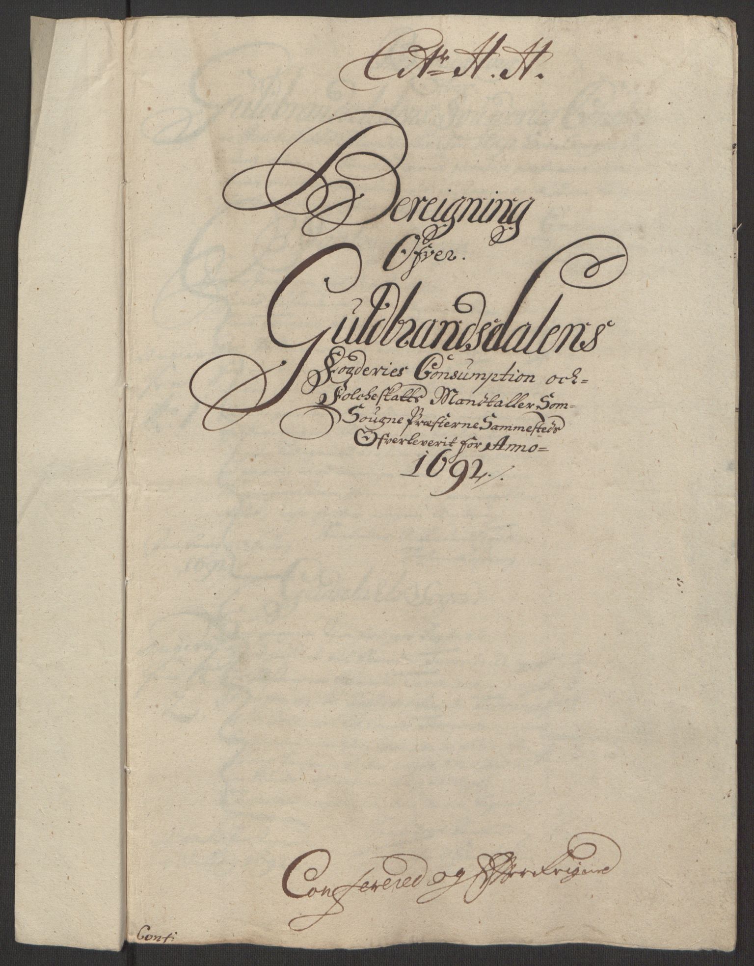Rentekammeret inntil 1814, Reviderte regnskaper, Fogderegnskap, RA/EA-4092/R17/L1166: Fogderegnskap Gudbrandsdal, 1690-1692, p. 108