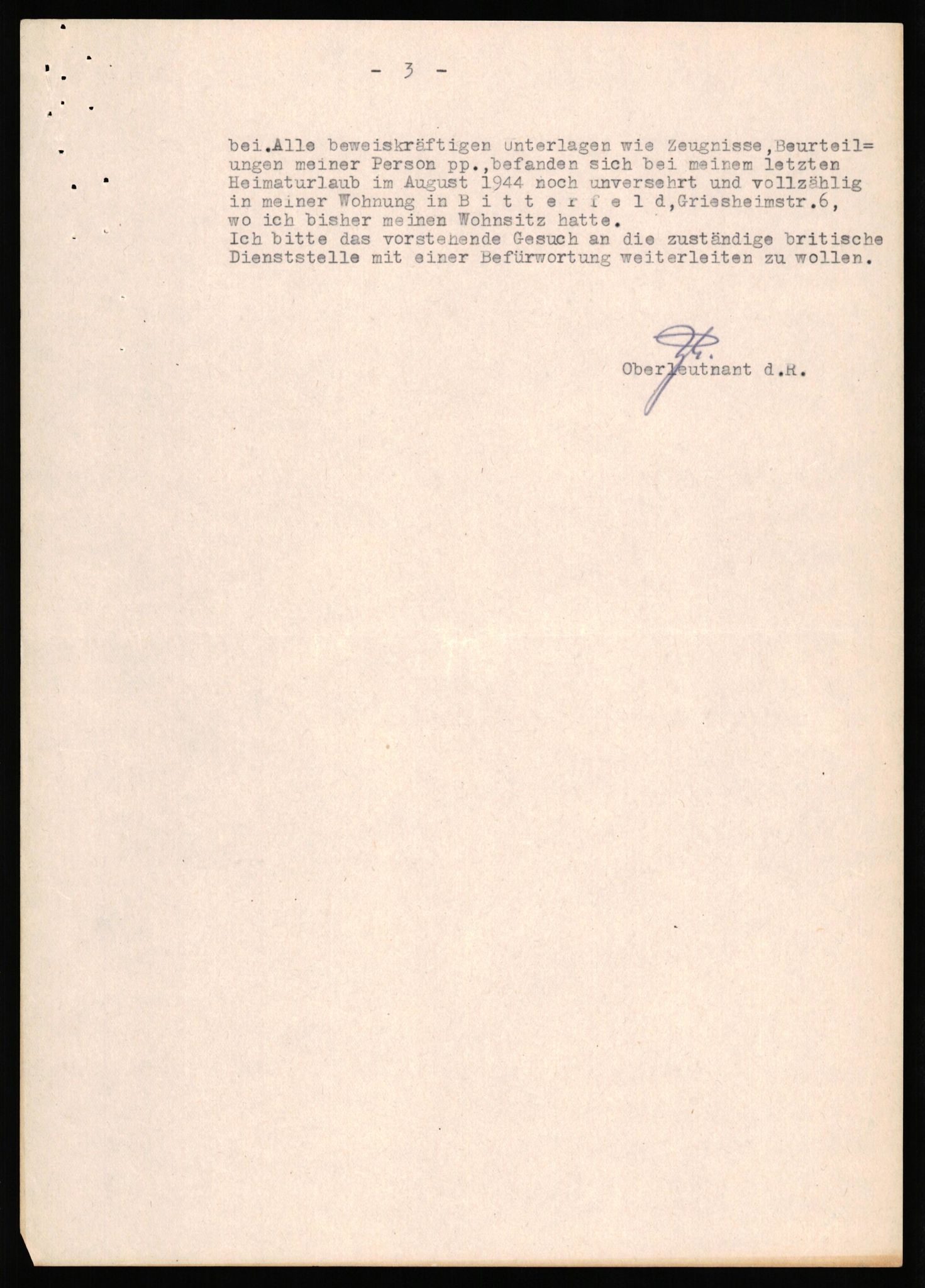 Forsvaret, Forsvarets overkommando II, AV/RA-RAFA-3915/D/Db/L0037: CI Questionaires. Tyske okkupasjonsstyrker i Norge. Tyskere., 1945-1946, p. 11