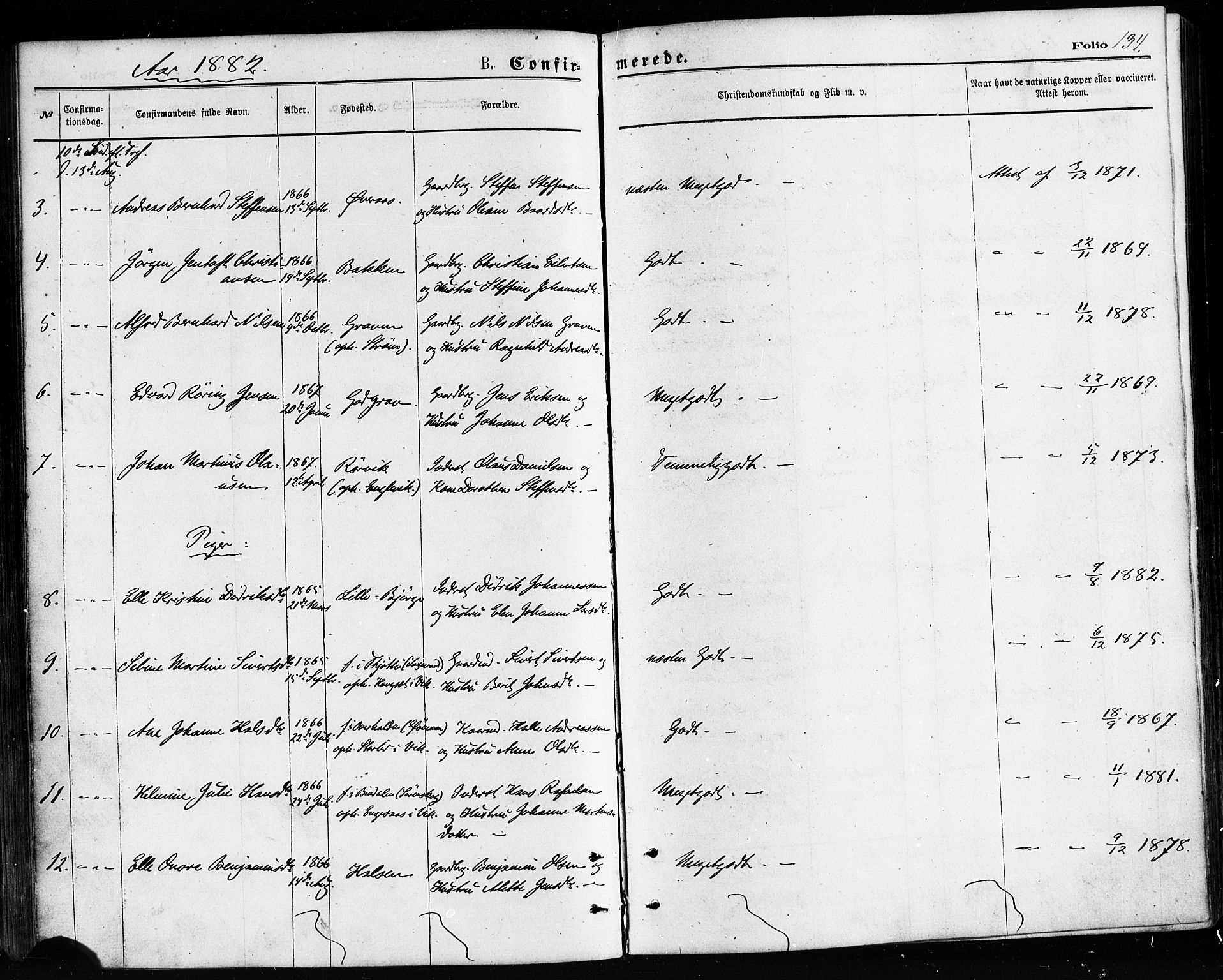 Ministerialprotokoller, klokkerbøker og fødselsregistre - Nordland, AV/SAT-A-1459/814/L0225: Parish register (official) no. 814A06, 1875-1885, p. 134