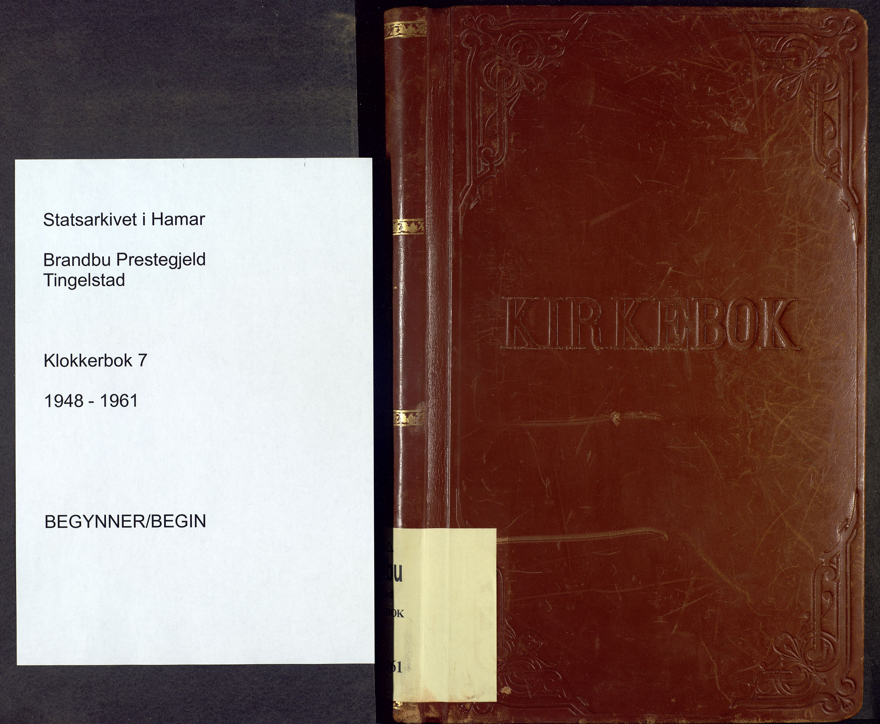 Brandbu prestekontor, SAH/PREST-114/H/Ha/Hab/L0007: Parish register (copy) no. 7, 1948-1961