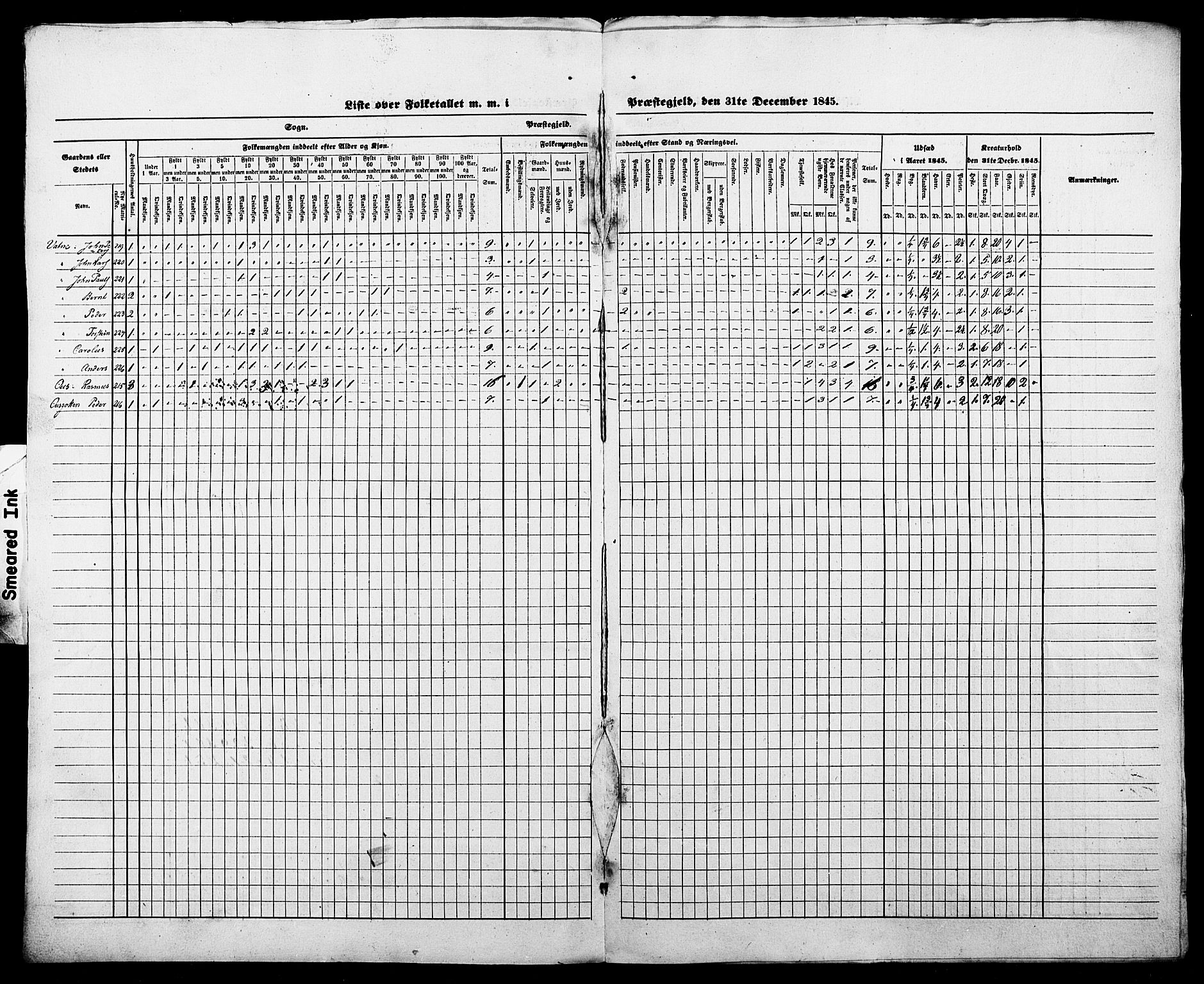 SAT, Census 1845 for Borgund, 1845, p. 52