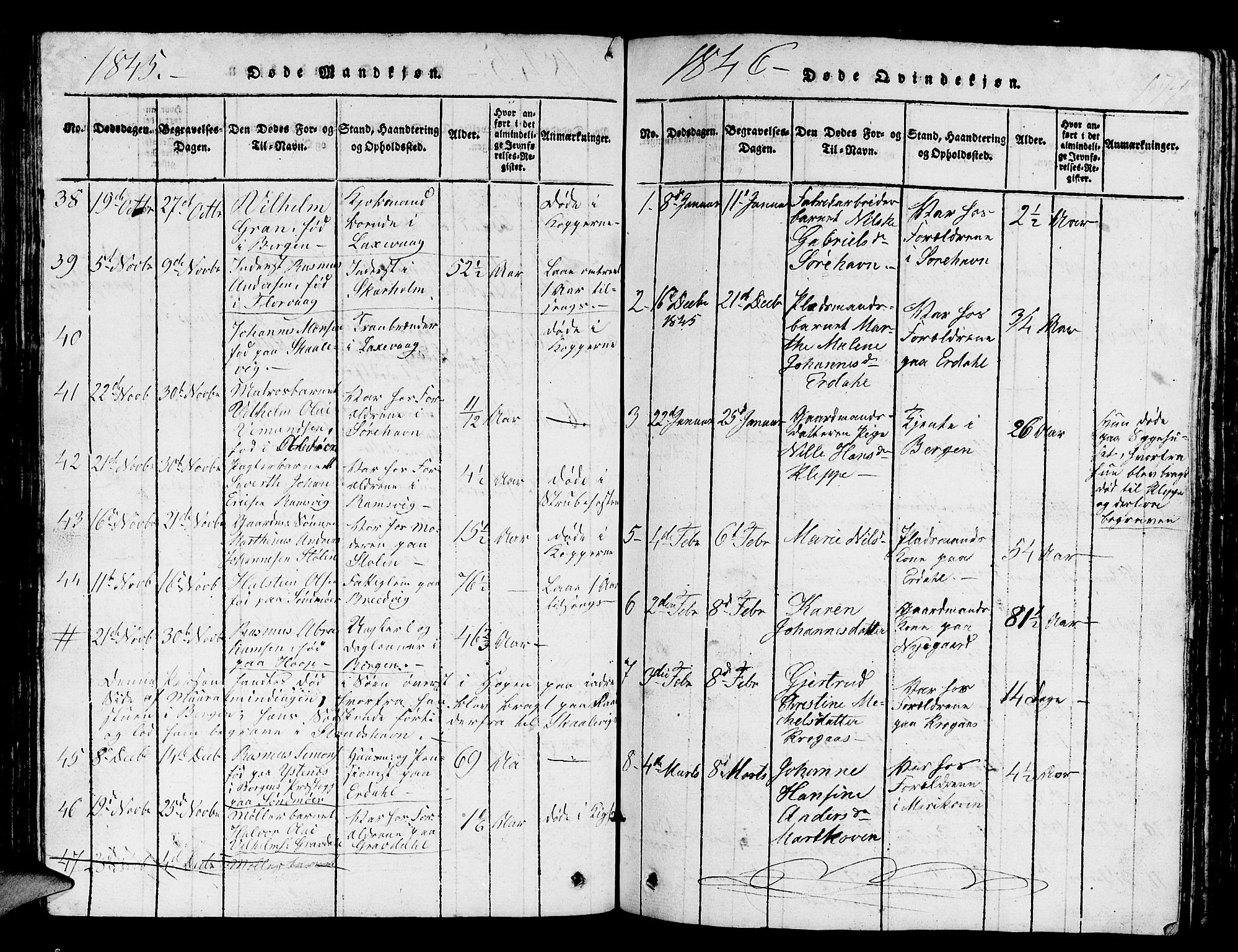 Askøy Sokneprestembete, SAB/A-74101/H/Ha/Hab/Haba/L0002: Parish register (copy) no. A 2, 1815-1846, p. 174