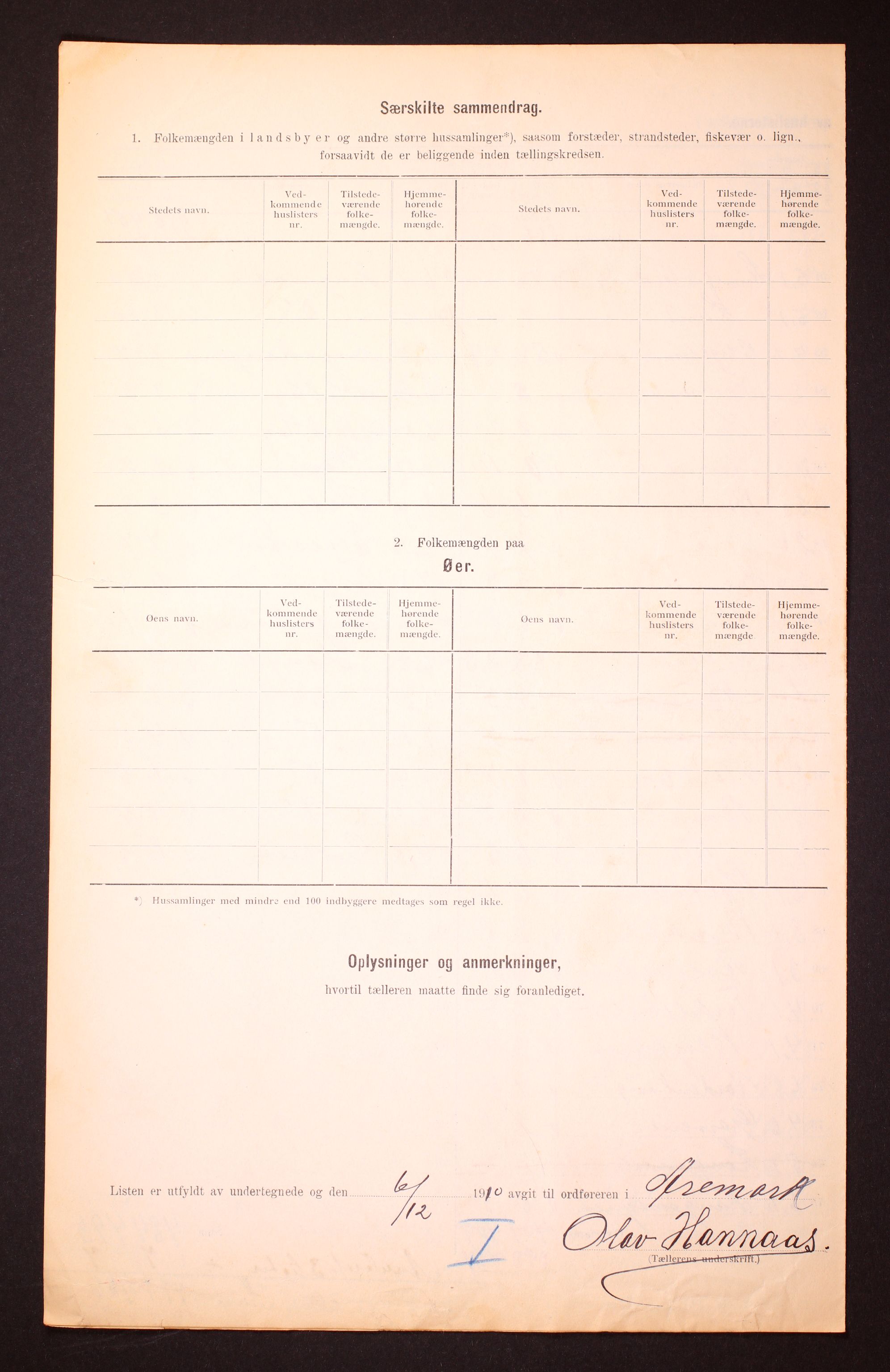 RA, 1910 census for Aremark, 1910, p. 6