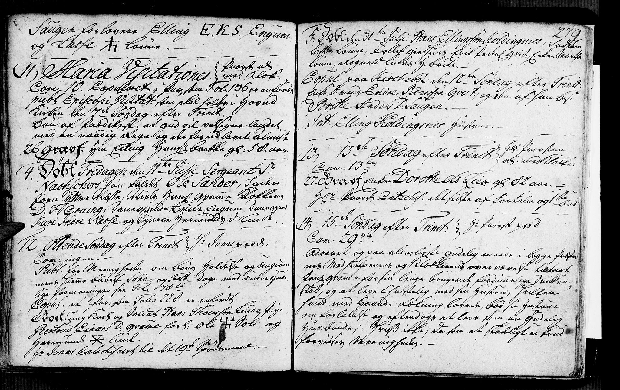 Vik sokneprestembete, AV/SAB-A-81501/H/Haa/Haaa/L0002: Parish register (official) no. A 2 / 4, 1740-1754, p. 279