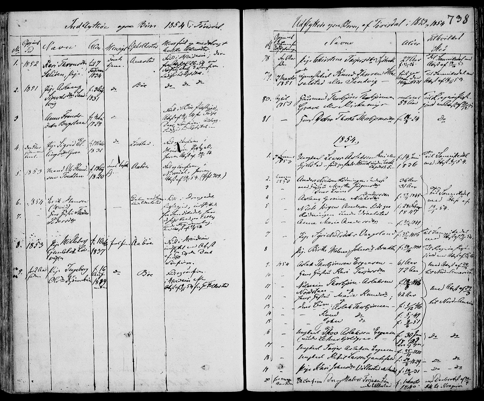 Drangedal kirkebøker, AV/SAKO-A-258/F/Fa/L0007b: Parish register (official) no. 7b, 1837-1856, p. 738