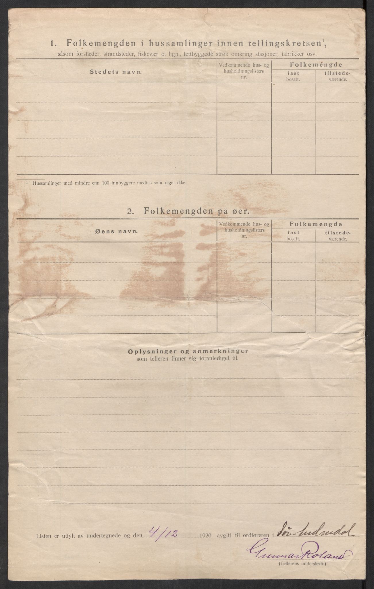 SAK, 1920 census for Sør-Audnedal, 1920, p. 66