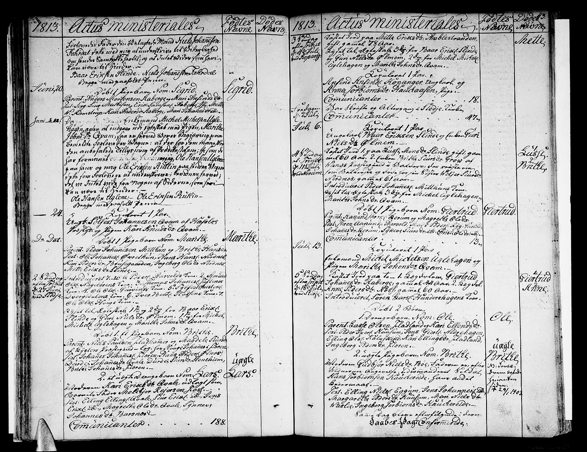 Sogndal sokneprestembete, SAB/A-81301/H/Haa/Haaa/L0009: Parish register (official) no. A 9, 1809-1821, p. 43