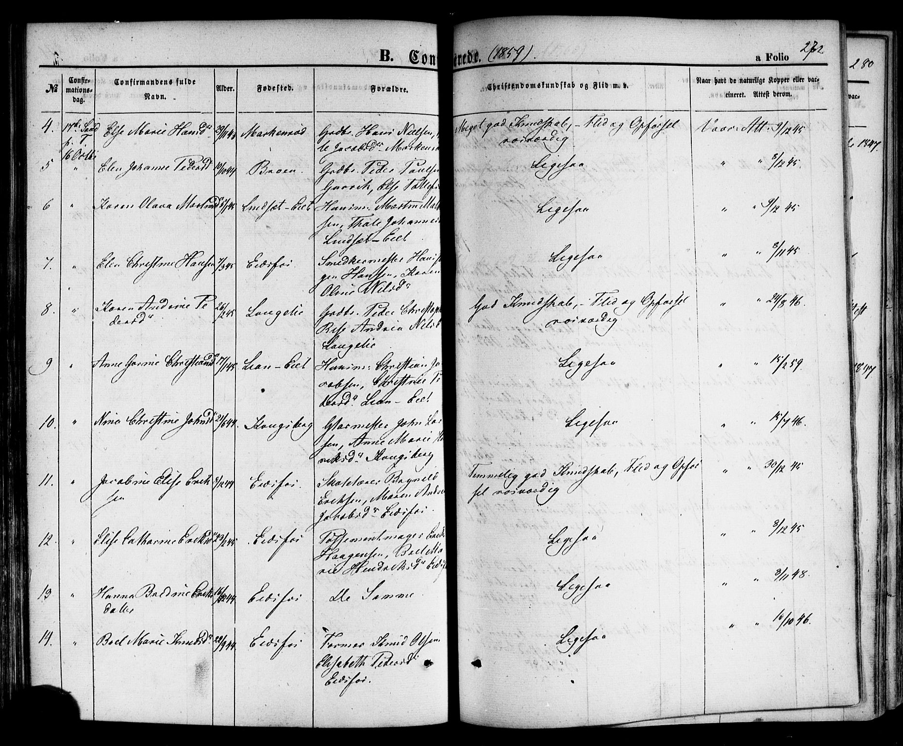 Hof kirkebøker, AV/SAKO-A-64/F/Fa/L0006: Parish register (official) no. I 6, 1851-1877, p. 272