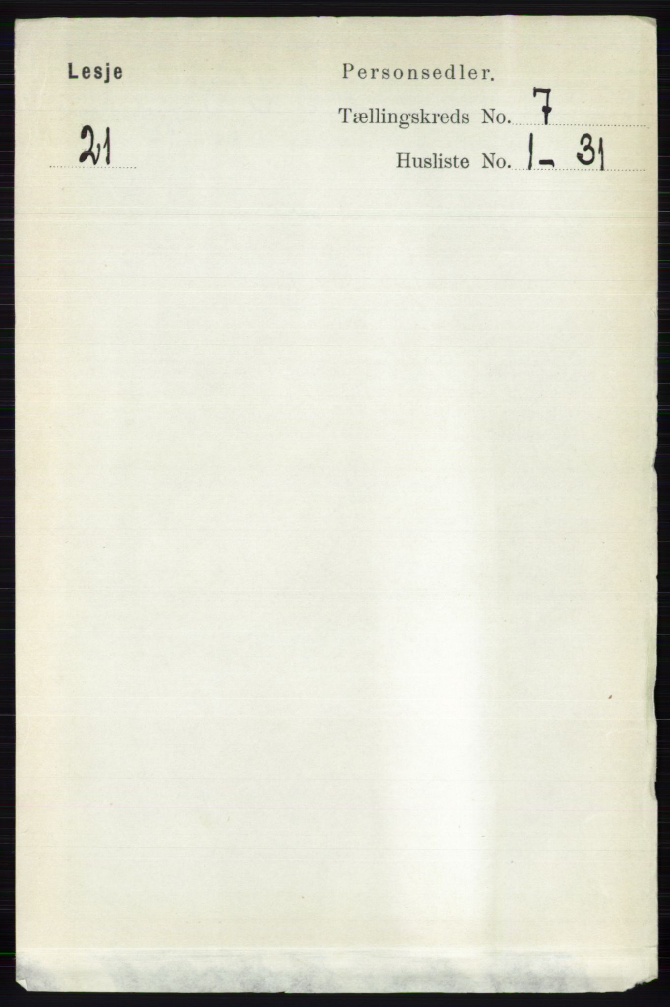 RA, 1891 census for 0512 Lesja, 1891, p. 2491