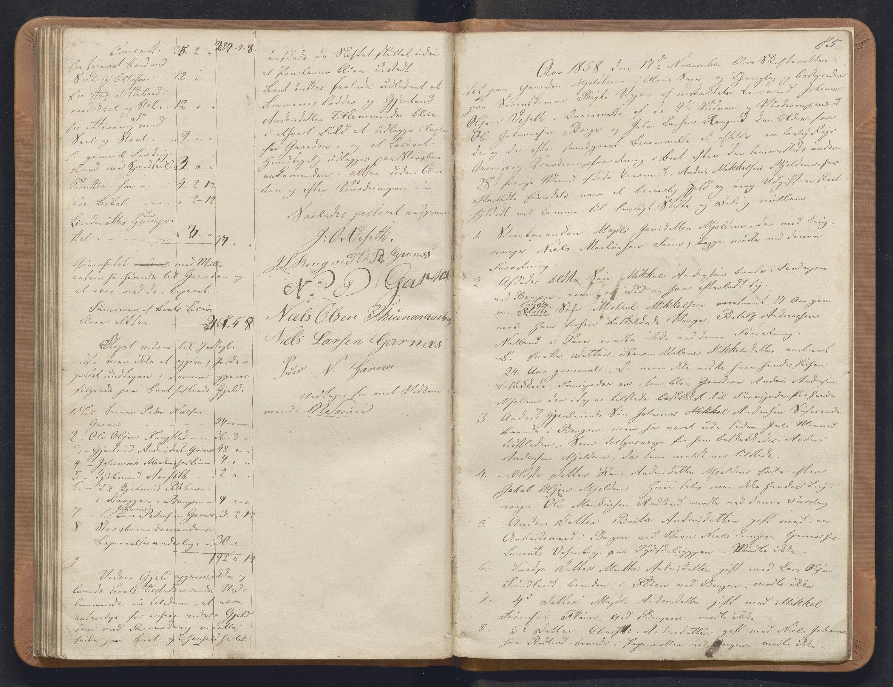 Nordhordland sorenskrivar, AV/SAB-A-2901/1/H/Hb/L0009: Registreringsprotokollar, 1855-1859, p. 85
