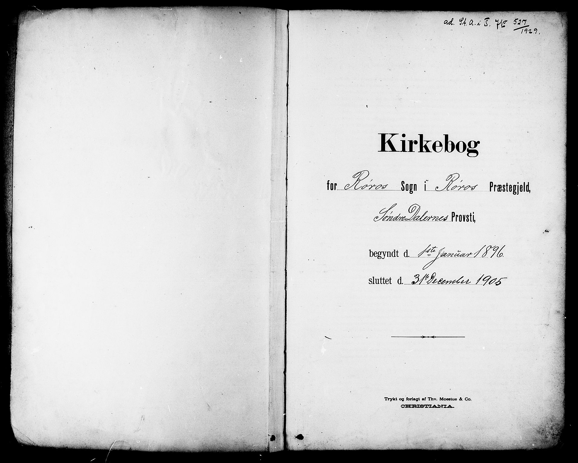 Ministerialprotokoller, klokkerbøker og fødselsregistre - Sør-Trøndelag, SAT/A-1456/681/L0941: Parish register (copy) no. 681C05, 1896-1905