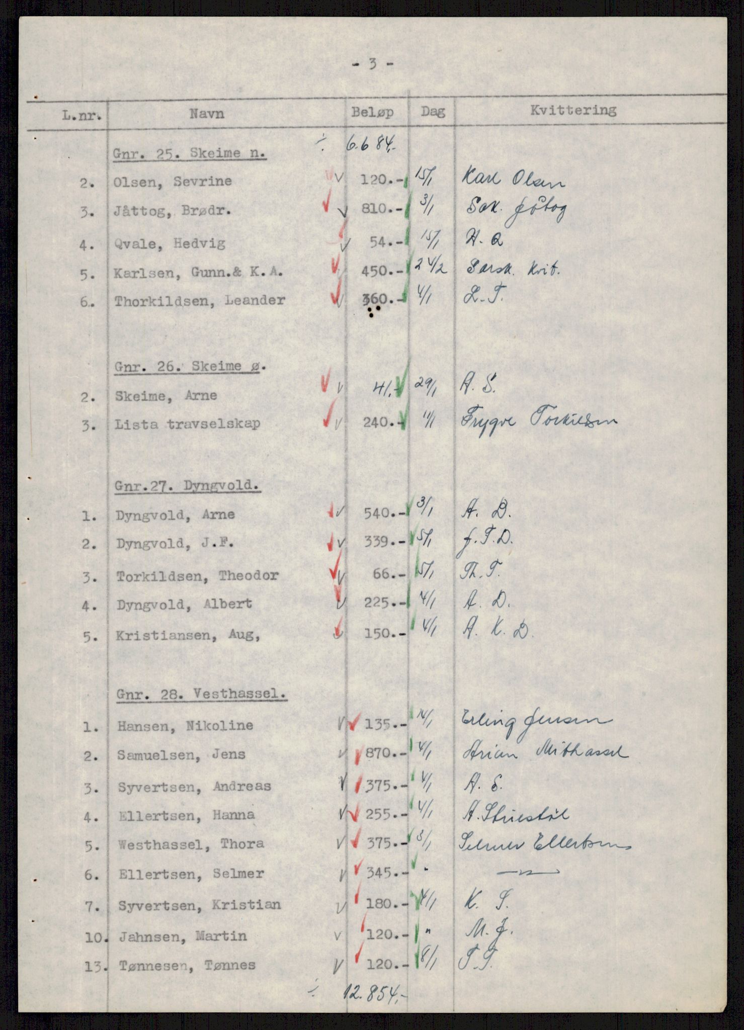 Forsvarsdepartementet, 10. kontor / Oppgjørskontoret, RA/RAFA-1225/D/Db/L0178: Lista oppgjørskontor, 1941-1947, p. 1788