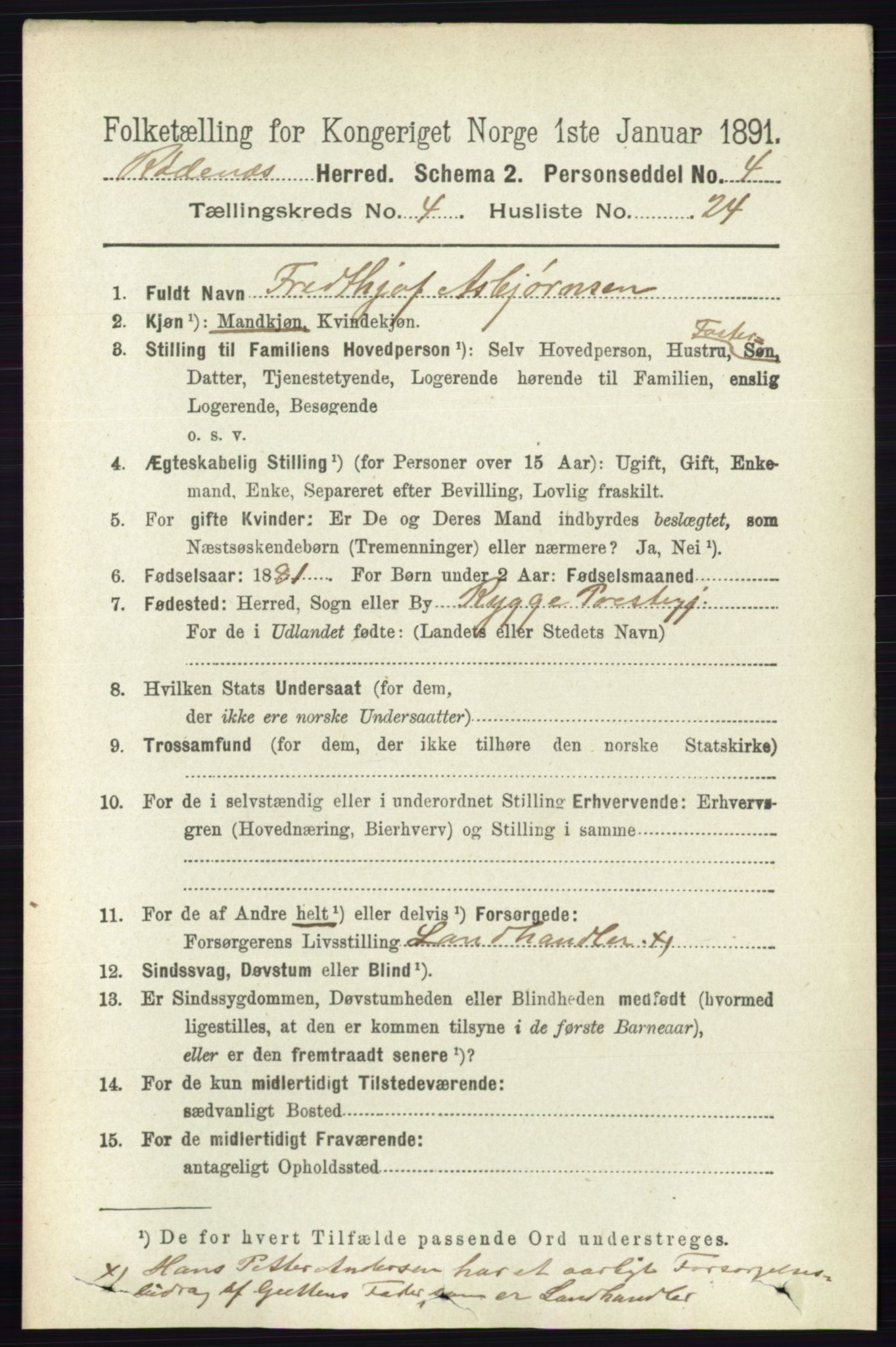 RA, 1891 census for 0120 Rødenes, 1891, p. 1767