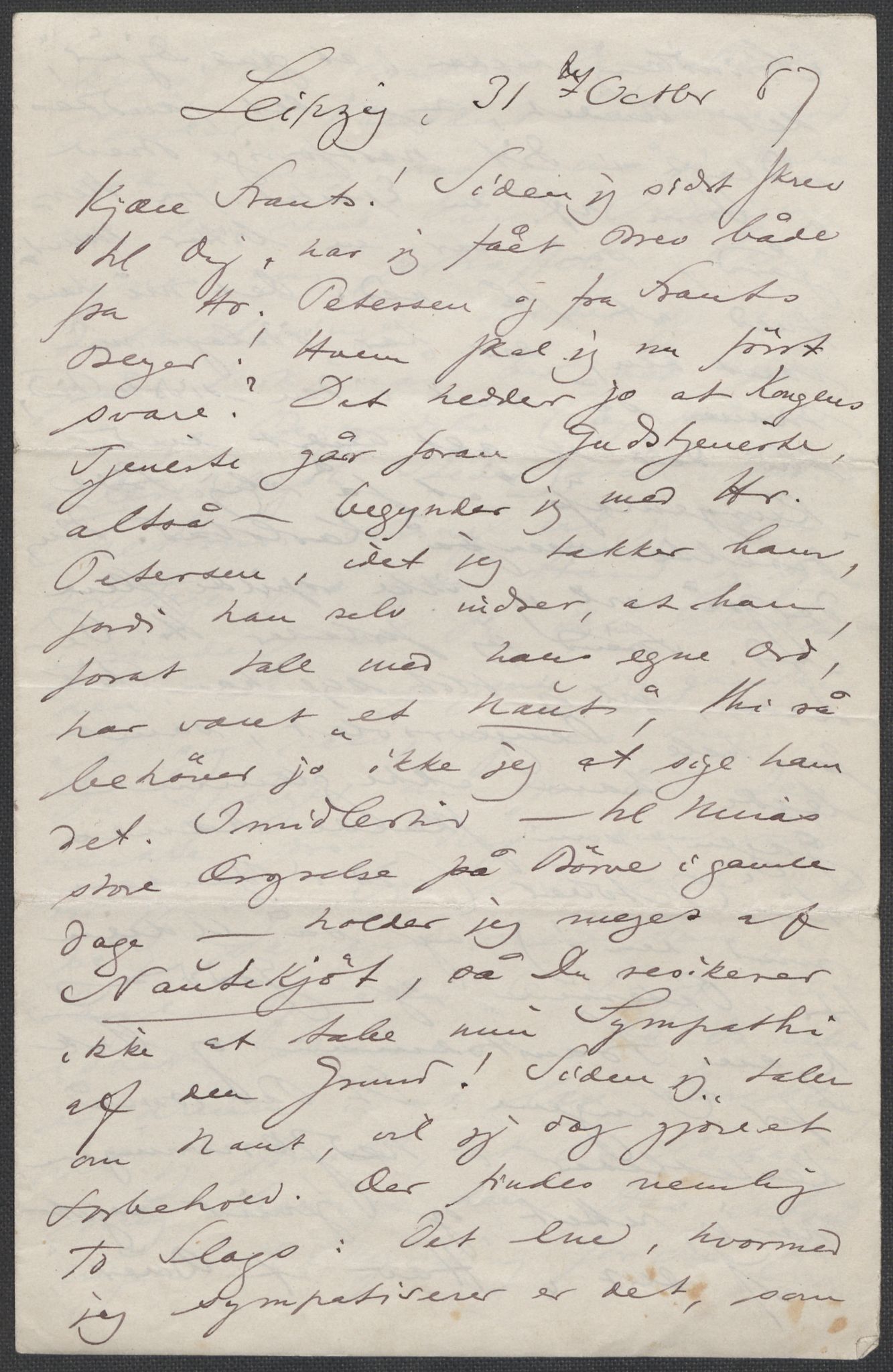 Beyer, Frants, AV/RA-PA-0132/F/L0001: Brev fra Edvard Grieg til Frantz Beyer og "En del optegnelser som kan tjene til kommentar til brevene" av Marie Beyer, 1872-1907, p. 218