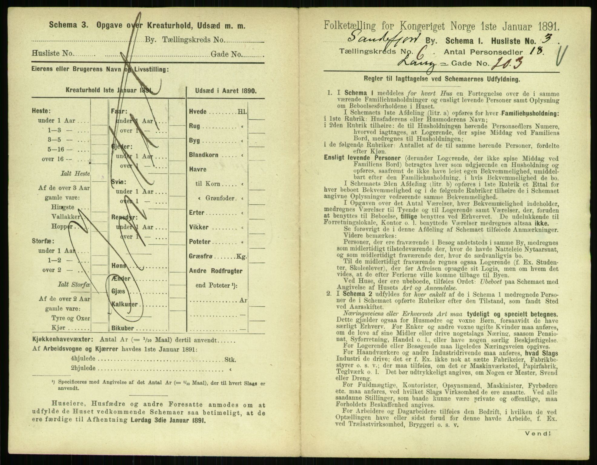 RA, 1891 census for 0706 Sandefjord, 1891, p. 631