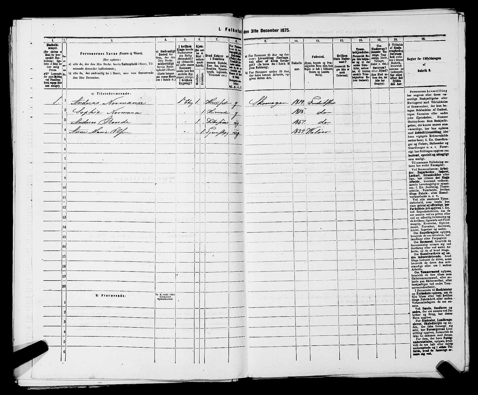 RA, 1875 census for 0103B Fredrikstad/Fredrikstad, 1875, p. 977