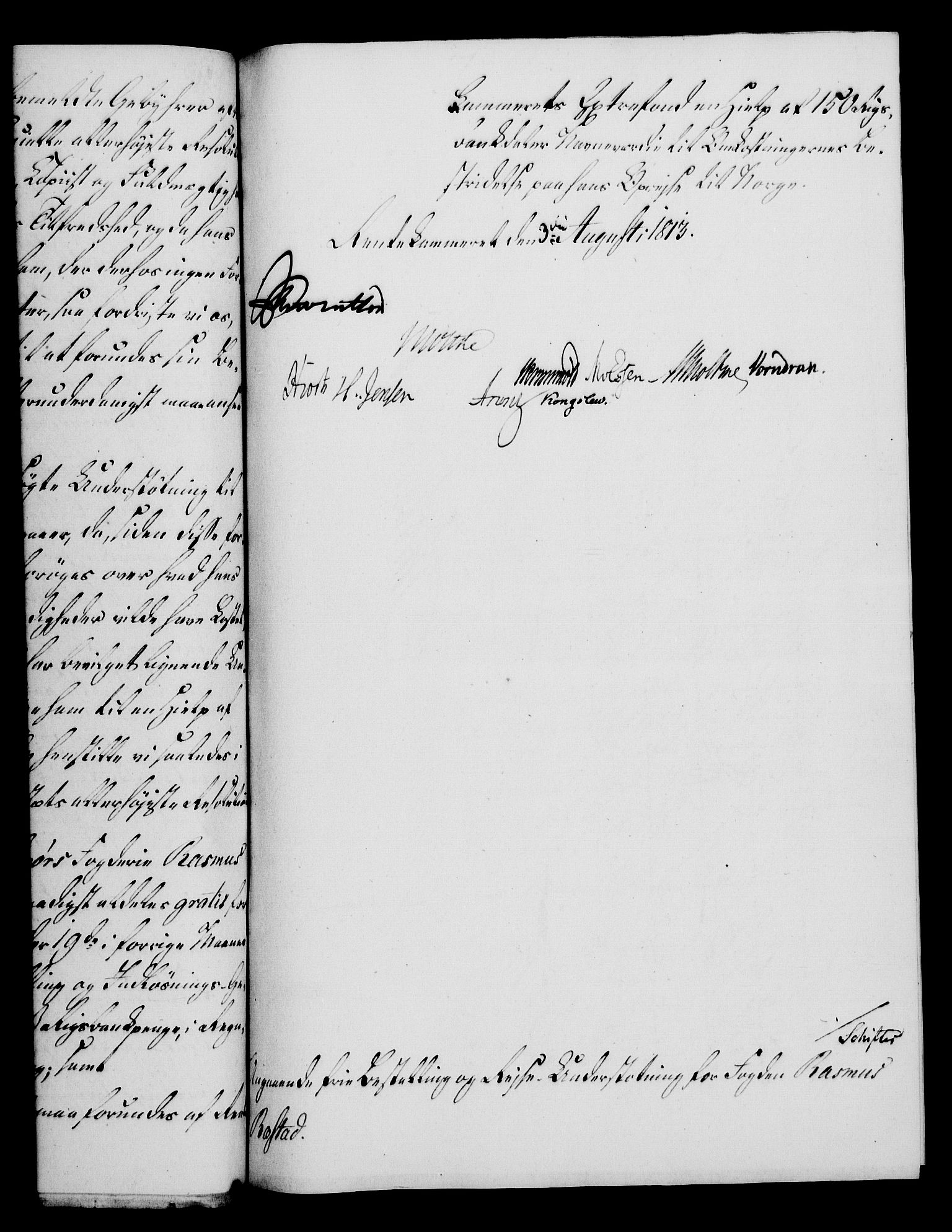 Rentekammeret, Kammerkanselliet, AV/RA-EA-3111/G/Gf/Gfa/L0095: Norsk relasjons- og resolusjonsprotokoll (merket RK 52.95), 1813-1814, p. 393