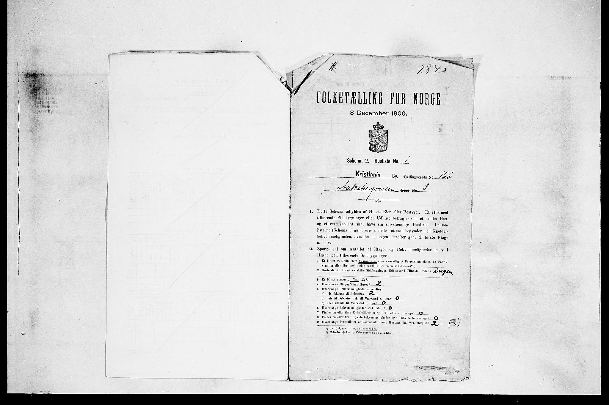 SAO, 1900 census for Kristiania, 1900, p. 11