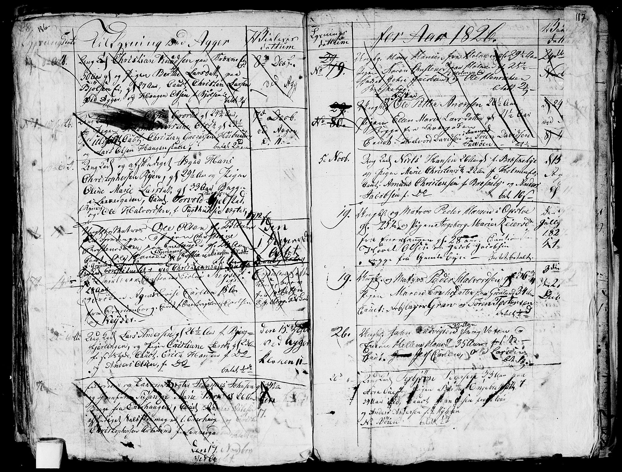 Aker prestekontor kirkebøker, SAO/A-10861/G/L0001: Parish register (copy) no. 1, 1796-1826, p. 186-187