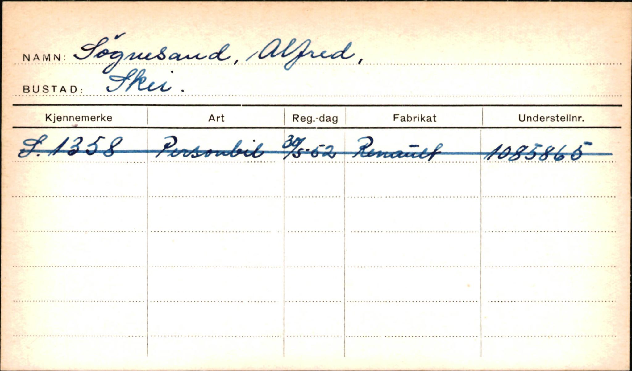 Statens vegvesen, Sogn og Fjordane vegkontor, AV/SAB-A-5301/4/F/L0002: Eigarregister Fjordane til 1.6.1961, 1930-1961, p. 53