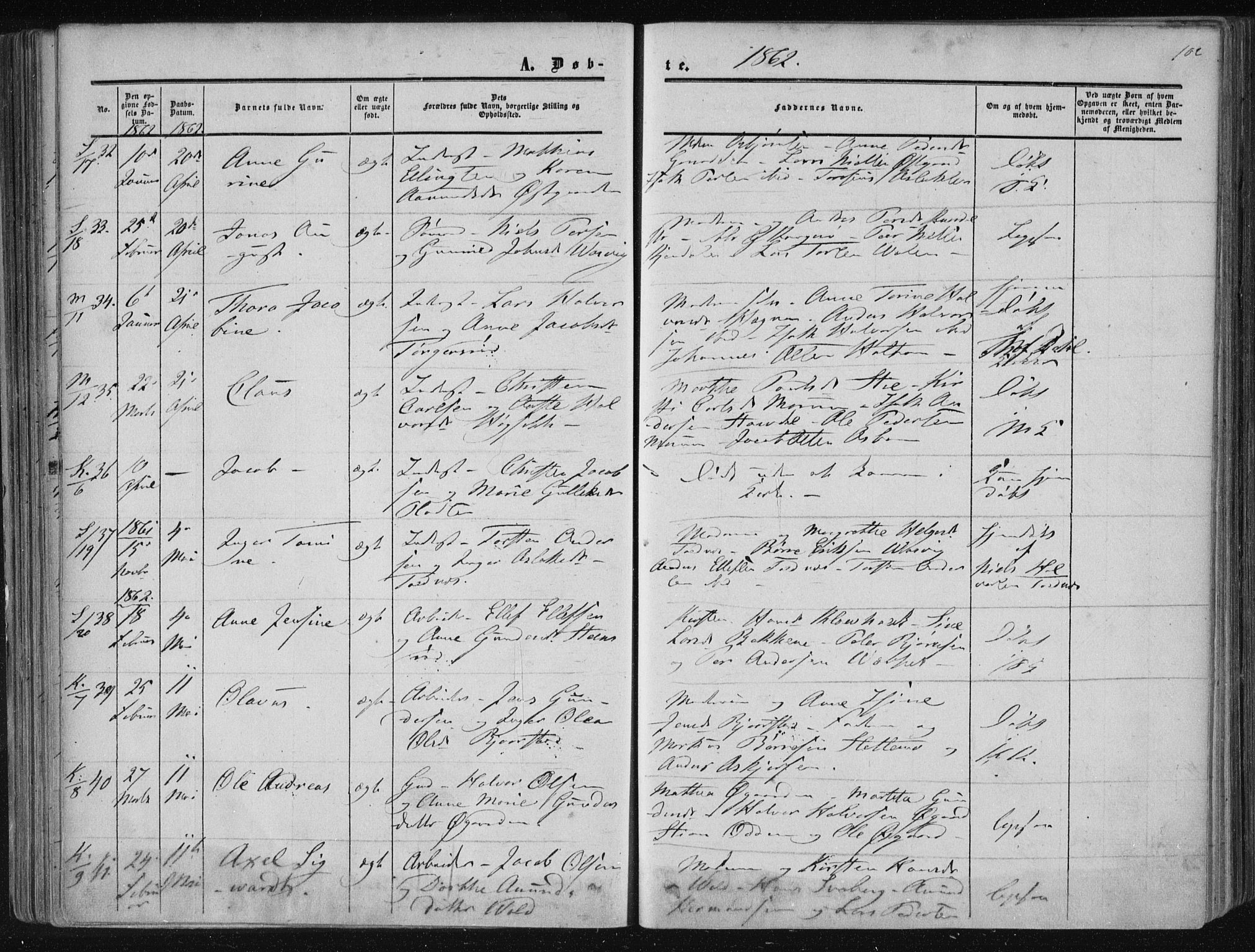 Solum kirkebøker, AV/SAKO-A-306/F/Fa/L0007: Parish register (official) no. I 7, 1856-1864, p. 102