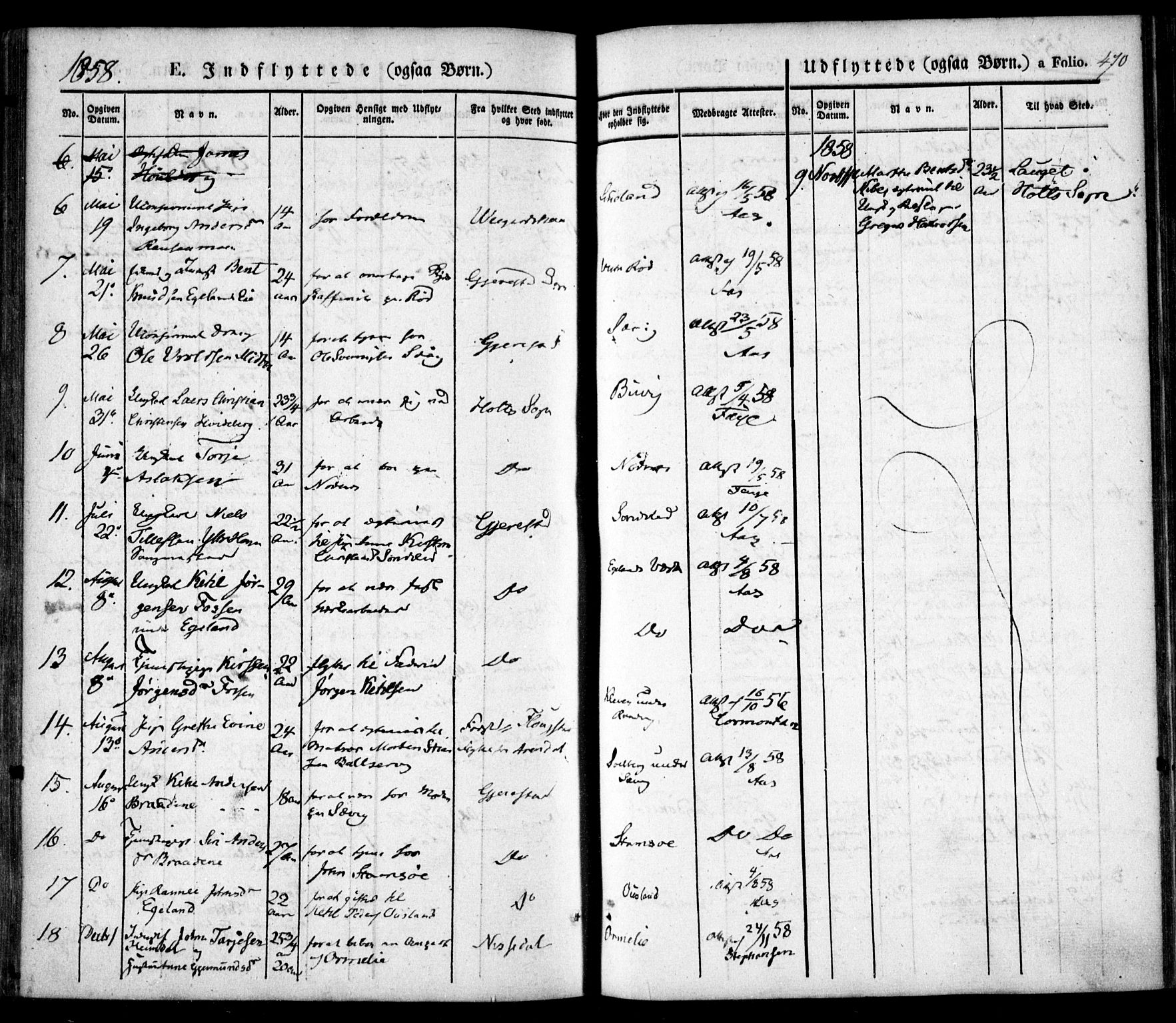 Søndeled sokneprestkontor, SAK/1111-0038/F/Fa/L0002: Parish register (official) no. A 2, 1839-1860, p. 470