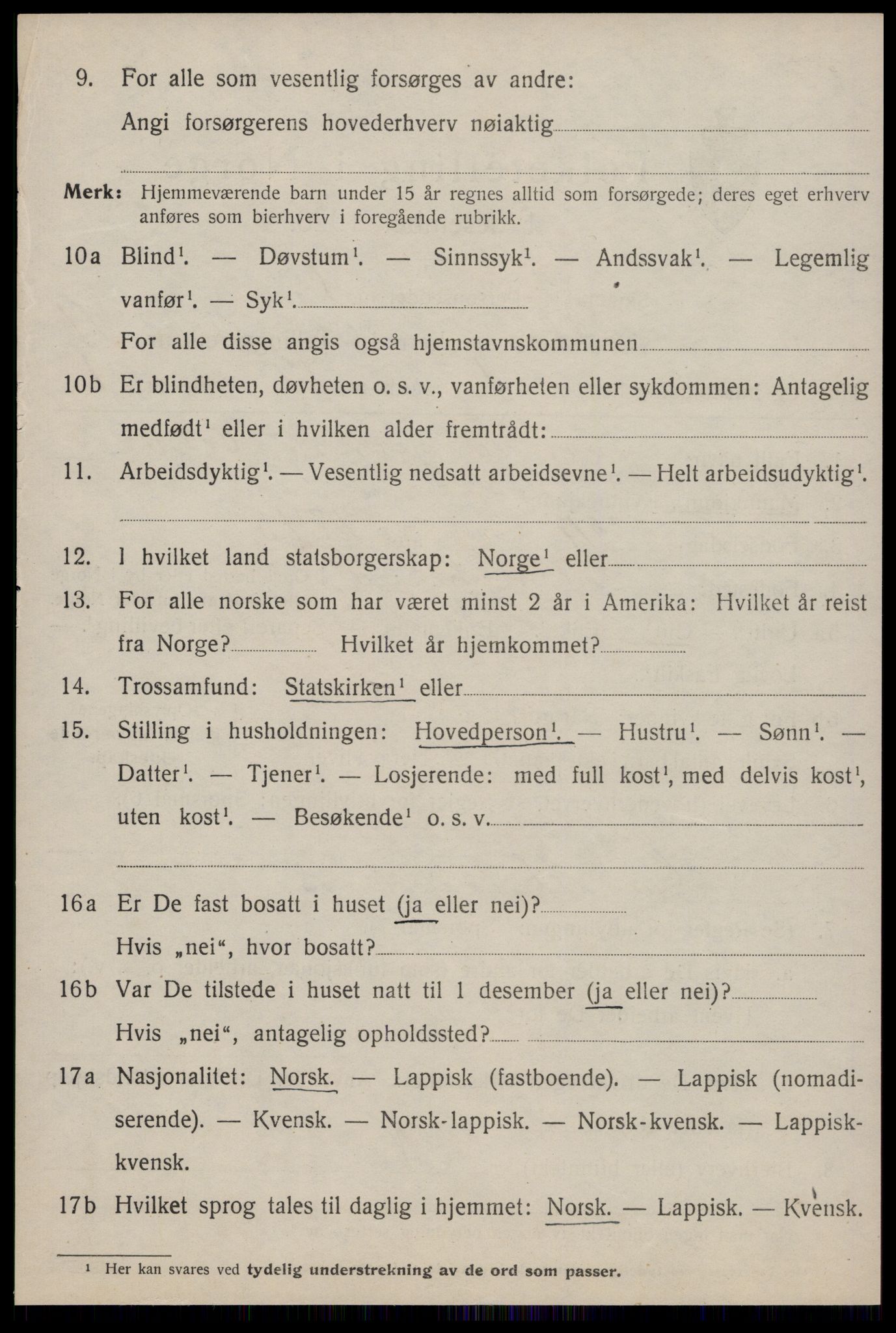 SAT, 1920 census for Selbu, 1920, p. 6183