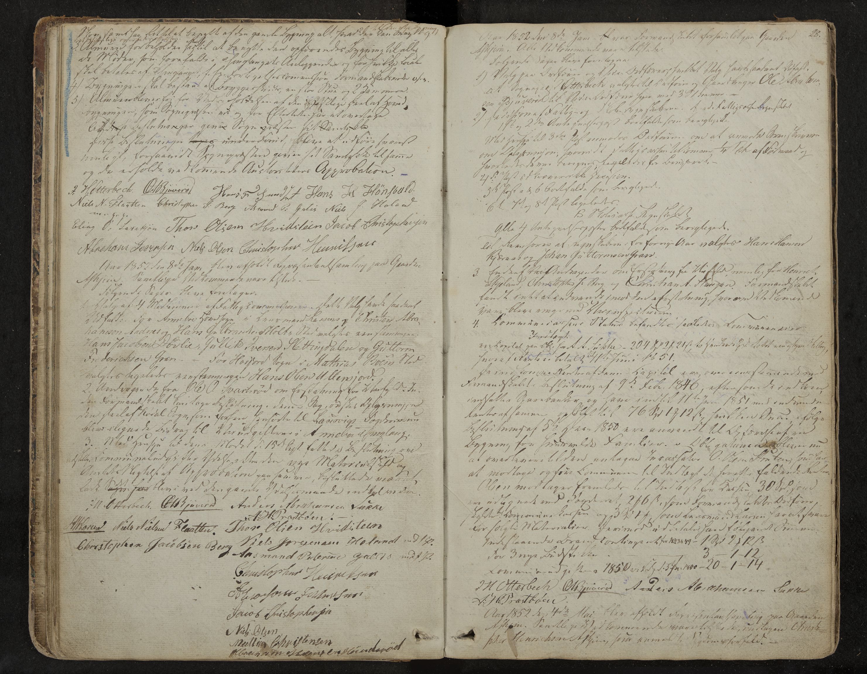 Andebu formannskap og sentraladministrasjon, IKAK/0719021-1/A/Aa/L0001: Møtebok med register, 1837-1869, p. 28