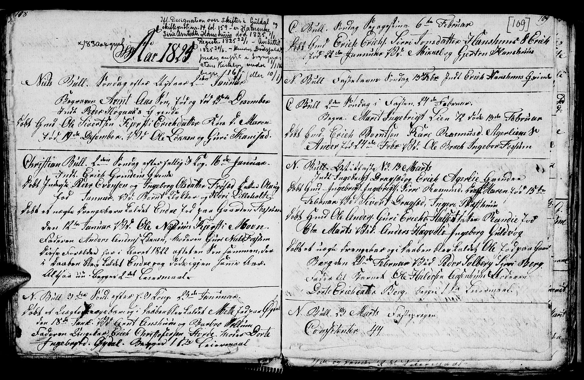 Ministerialprotokoller, klokkerbøker og fødselsregistre - Sør-Trøndelag, SAT/A-1456/689/L1042: Parish register (copy) no. 689C01, 1812-1841, p. 108-109