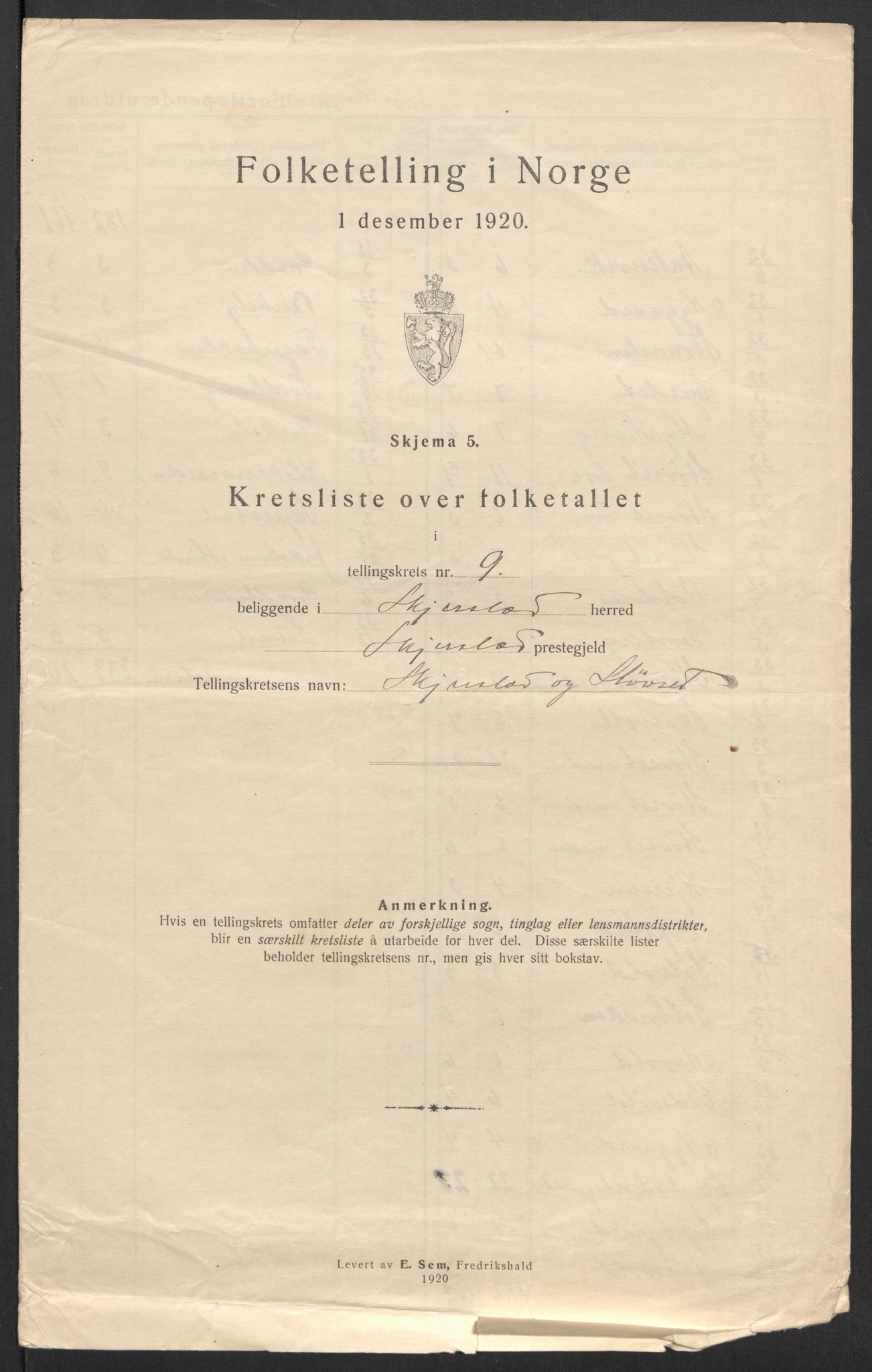 SAT, 1920 census for Skjerstad, 1920, p. 28