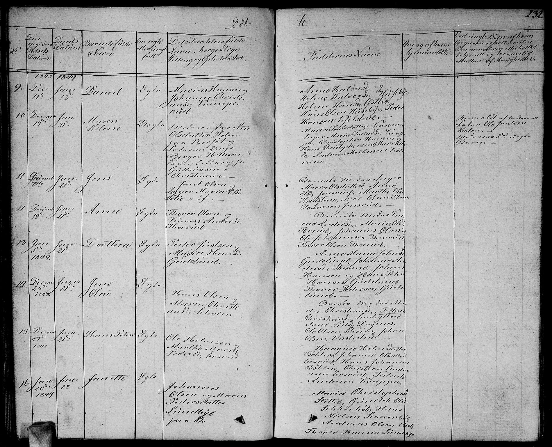Enebakk prestekontor Kirkebøker, SAO/A-10171c/G/Ga/L0003: Parish register (copy) no. I 3, 1833-1849, p. 232